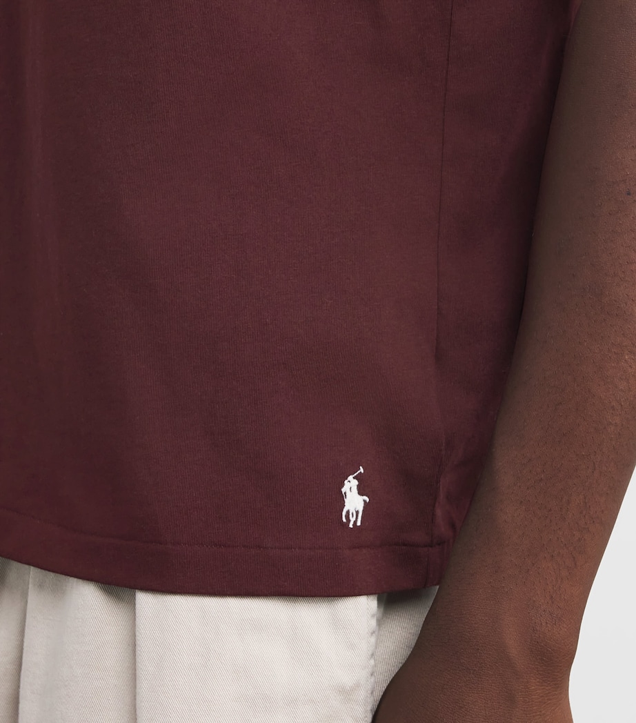 Cotton Logo Sleep T-Shirt HRVARD WINE Image 6
