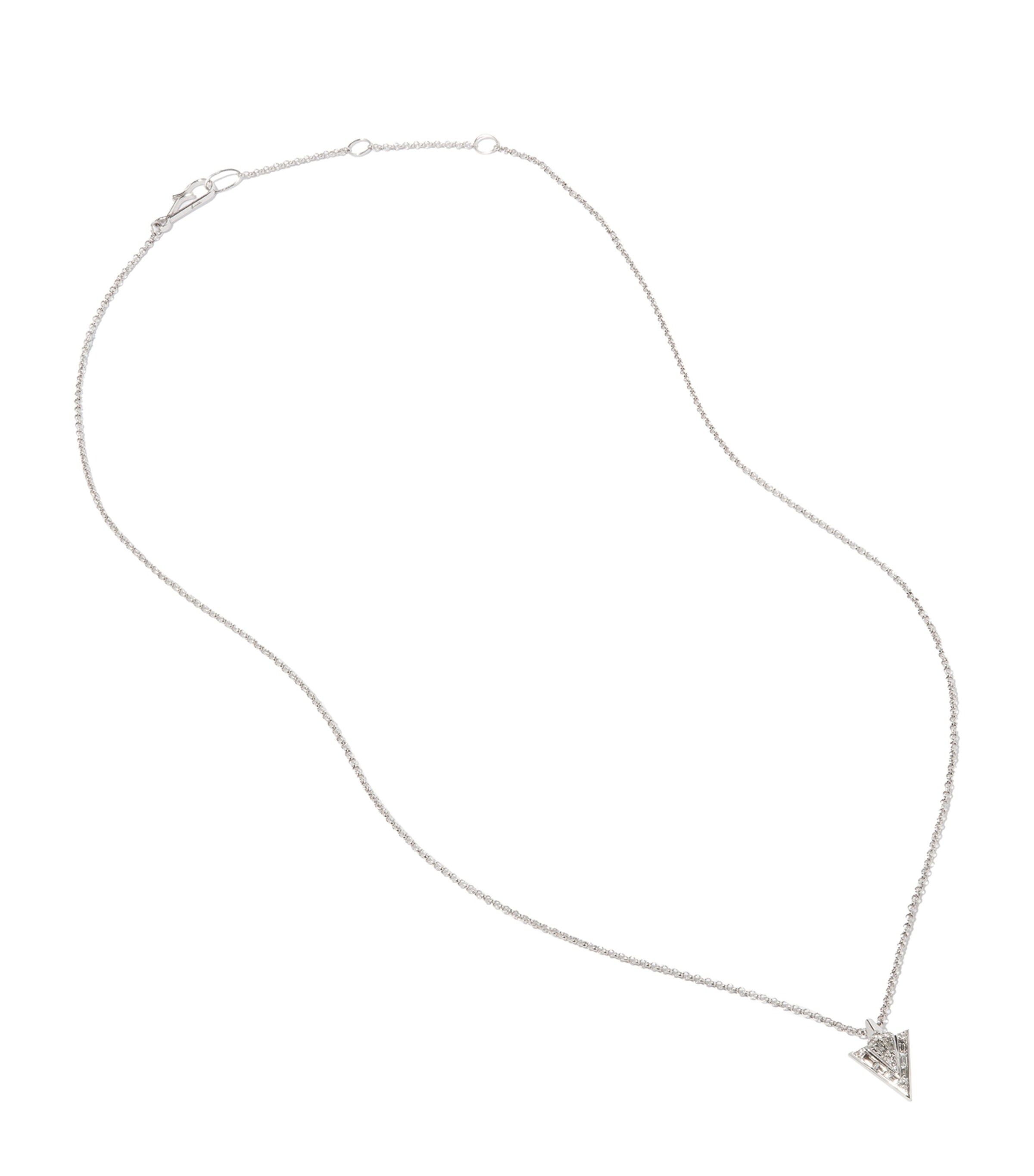 Annoushka White Gold and Diamond Flight Arrow Necklace White Gold Image 2