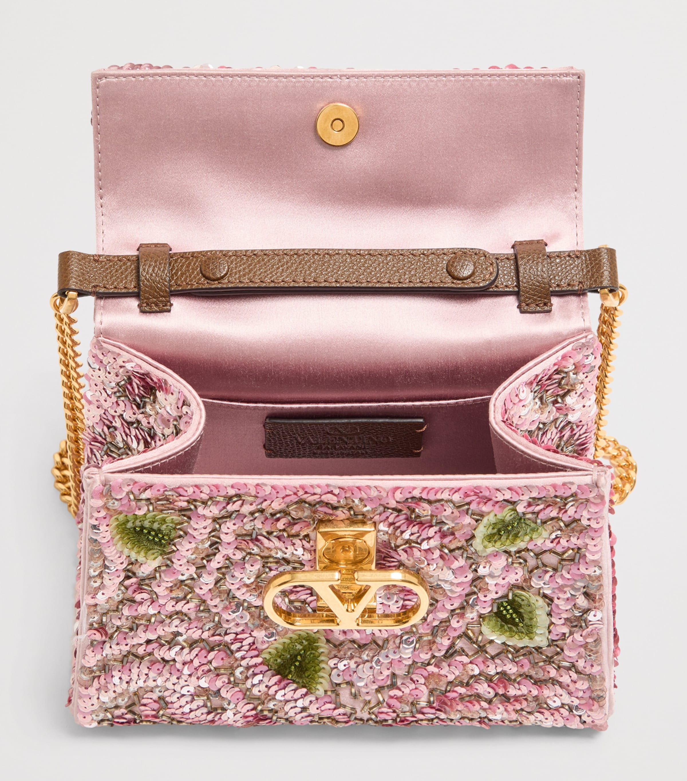 Valentino Garavani Mini Sequinned VSLING Top-Handle Bag Image 5