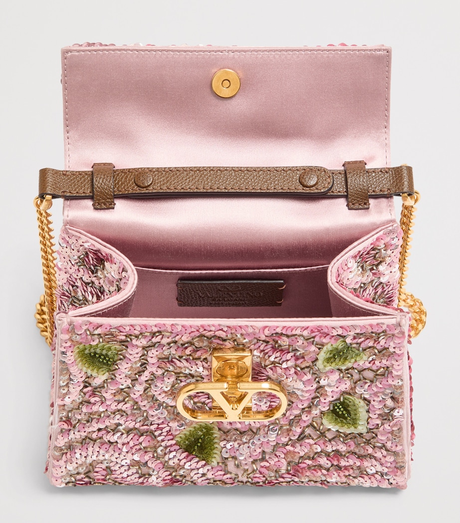 Valentino Garavani Mini Sequinned VSLING Top-Handle Bag Image 5