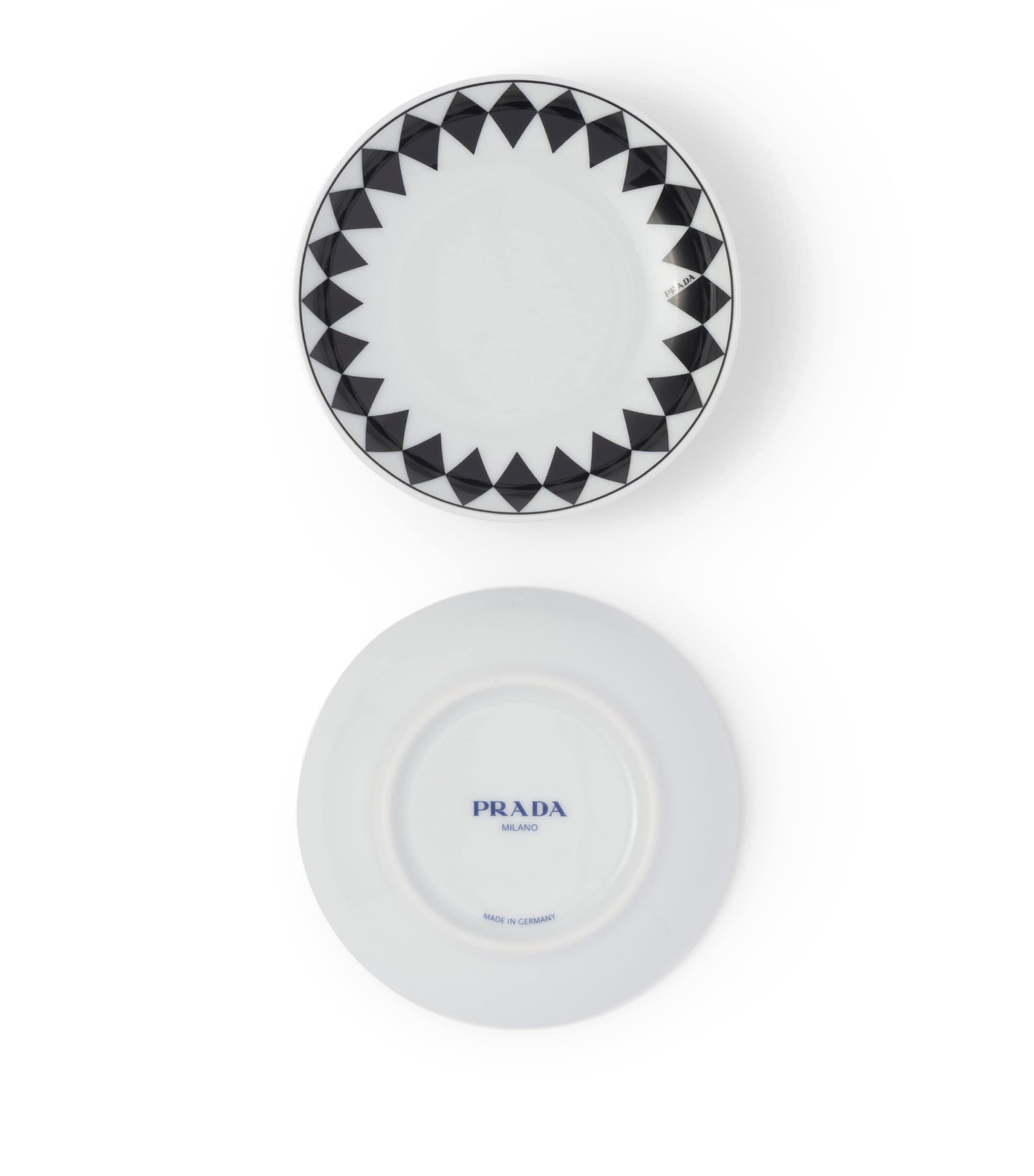 Set of 2 Porcelain Chequerboard Sauce Bowls (11cm) F0E5W Image 3