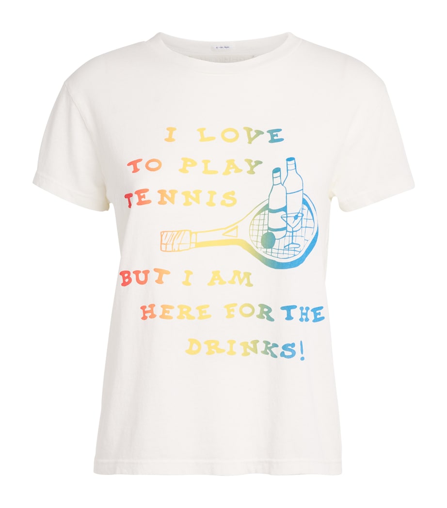 MOTHER Womens Cotton The Boxy Goodie Goodie T-Shirt Ilovetoplaytennis Image 1
