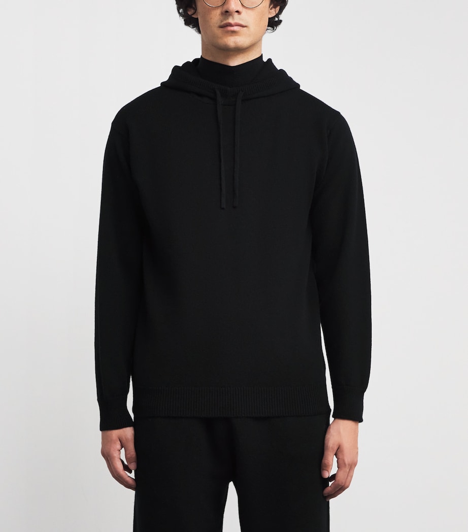 Cashmere Hoodie BLACK Image 6