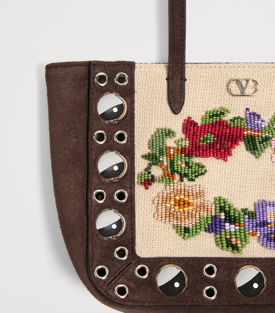 Mini Suede Beaded Nellcôte Shoulder Bag RCB Image 3
