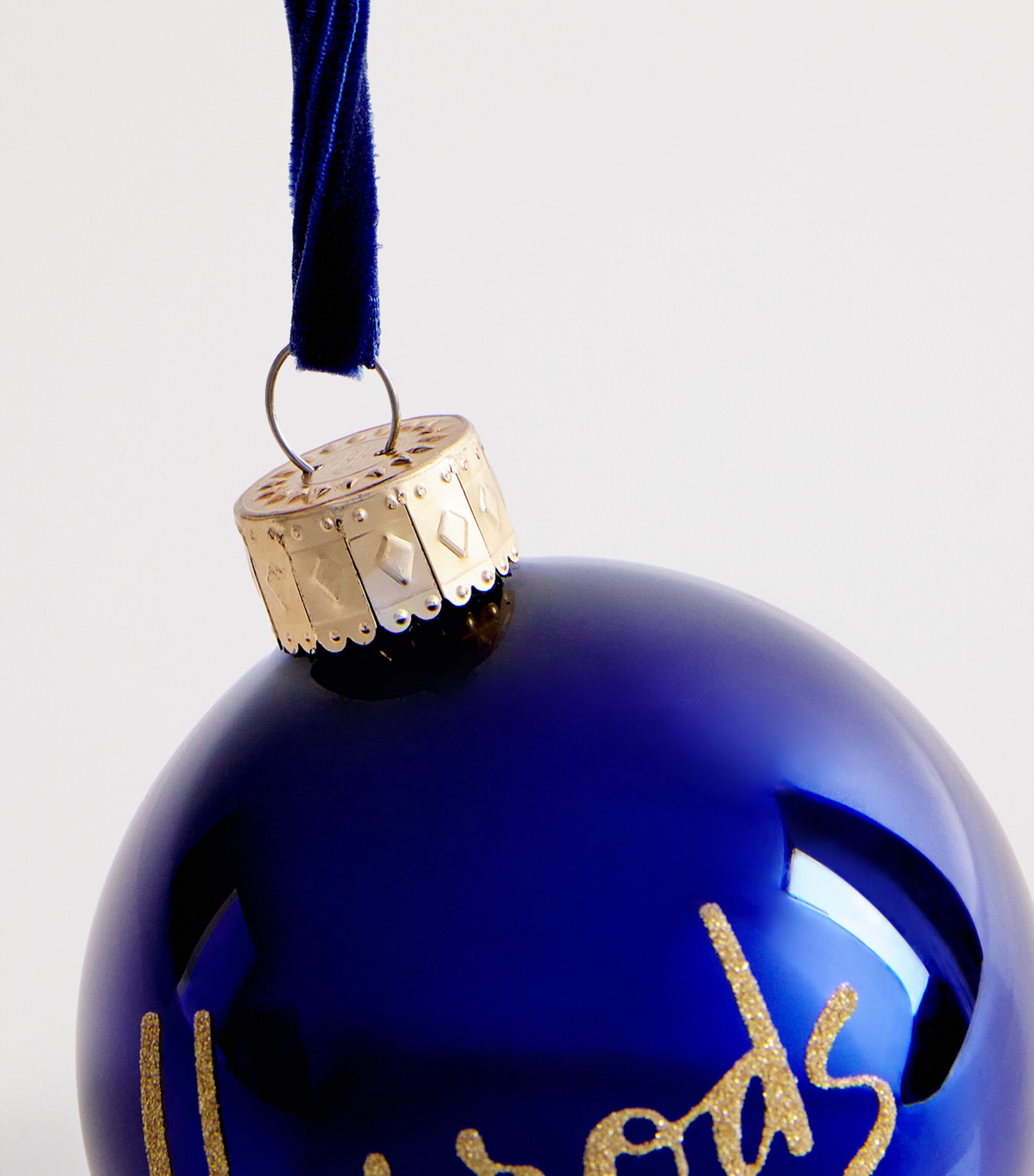 Harrods 2025 Year Bauble Navy Image 3
