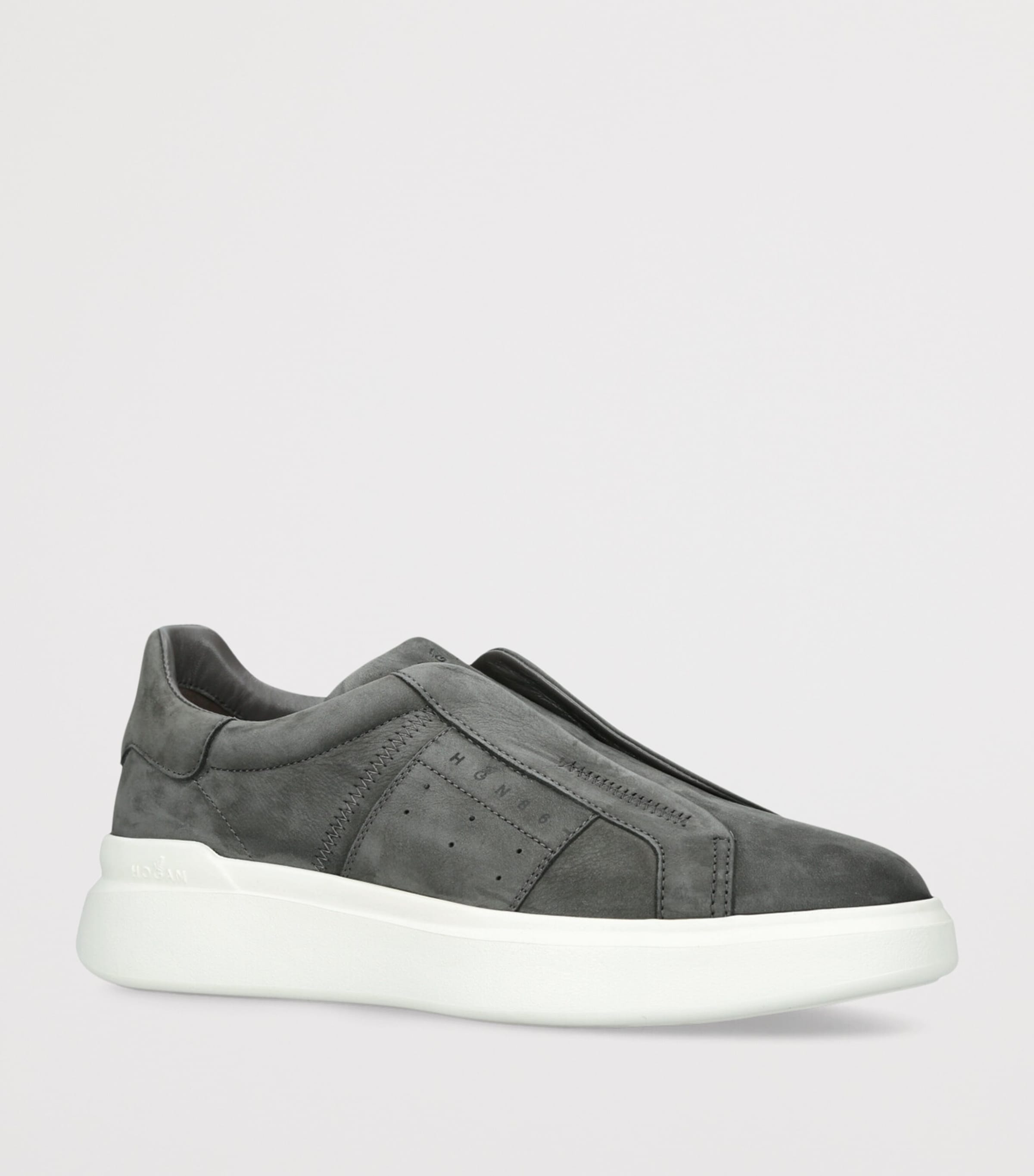 Suede Fascia Slip-On Sneakers GUNMETAL Image 3