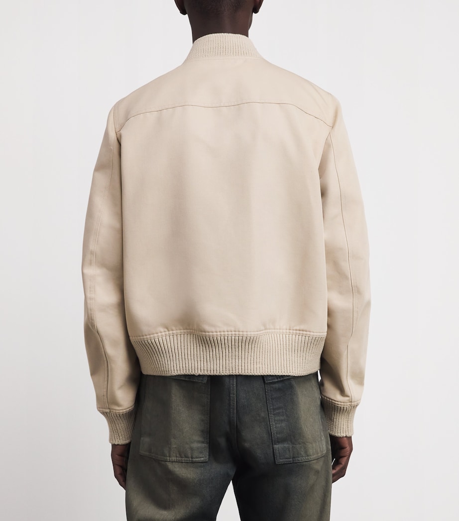Rick Owens Mens Cotton-Blend Heizer Bomber Jacket Sand/ Image 5