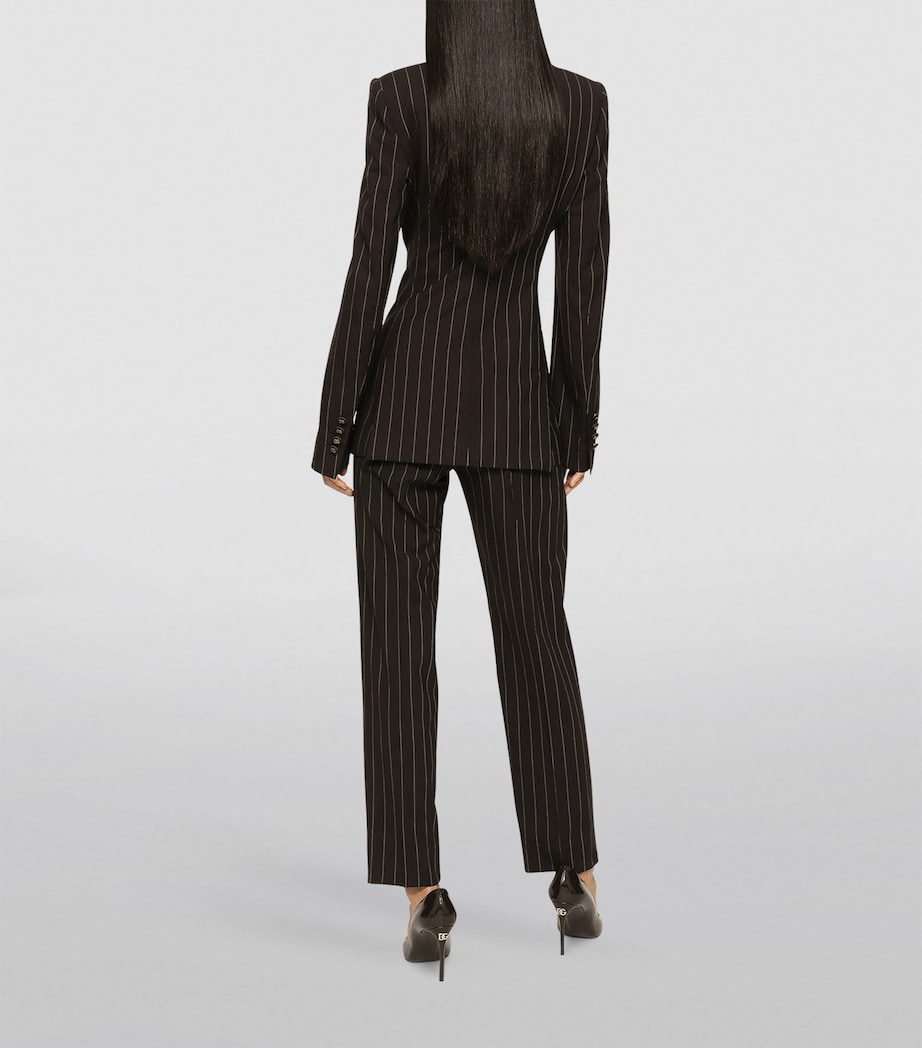 Wool Pinstripe Tailored Trousers S8053-STRIPED Image 2