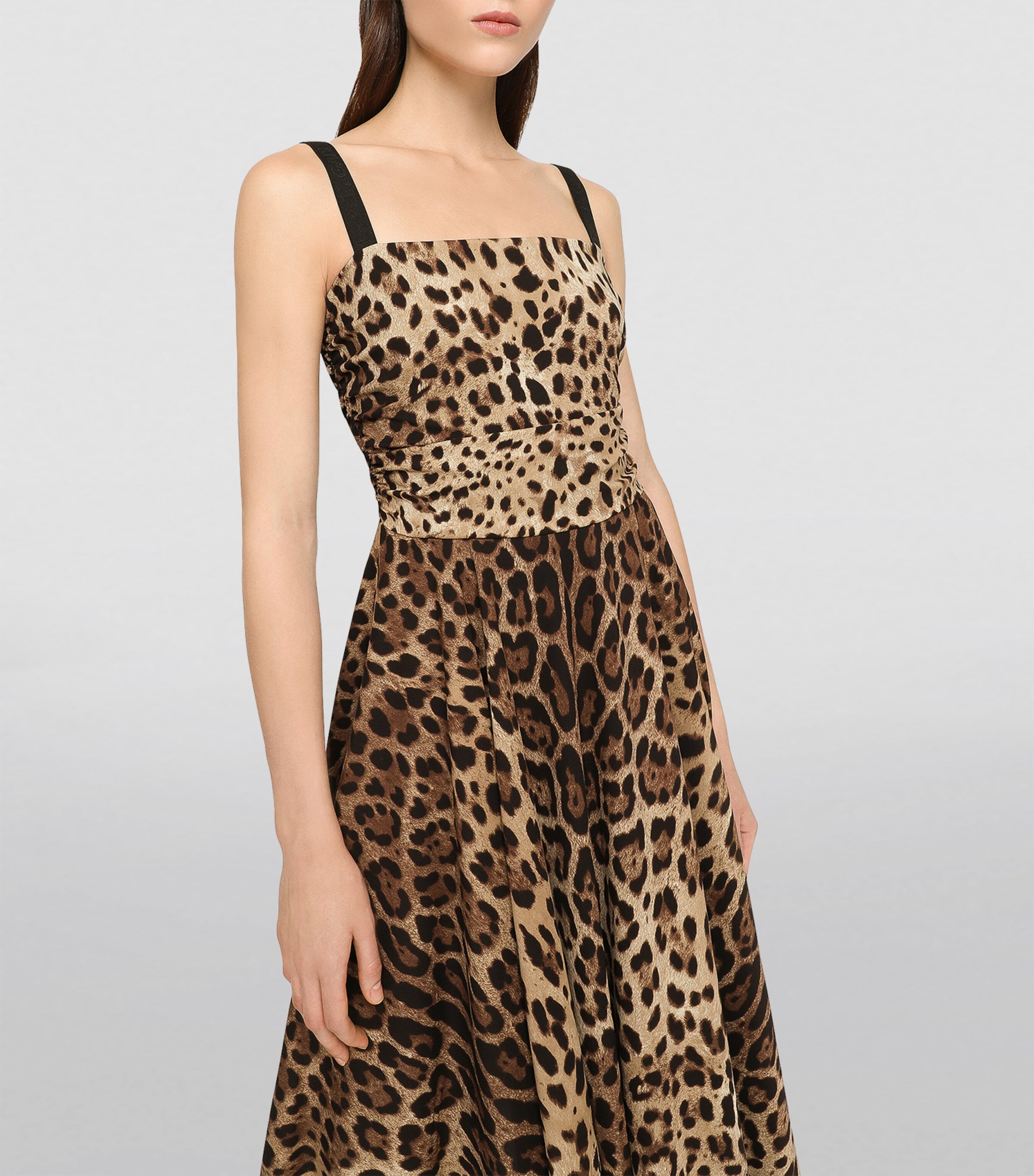 Silk Leopard-Print Midi Dress HY13M-LEO NEW Image 5