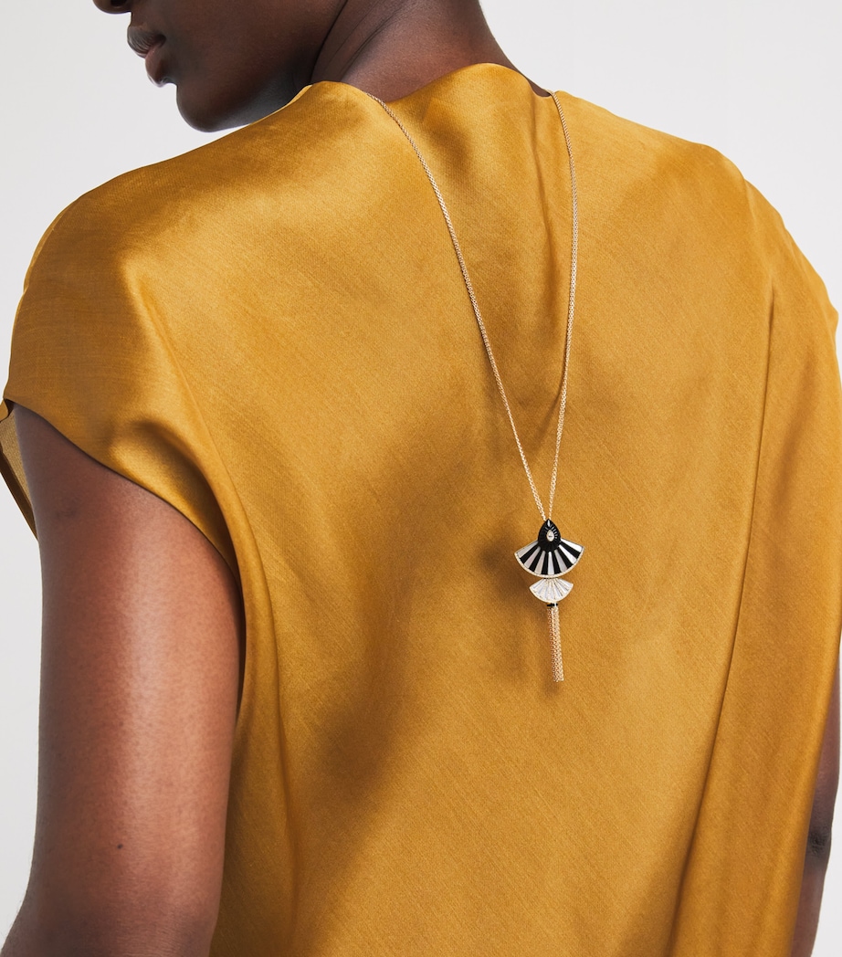 Yellow Gold, Diamond and Mother-of-Pearl Bond Street Statement Necklace YELLOW GOLD Image 2