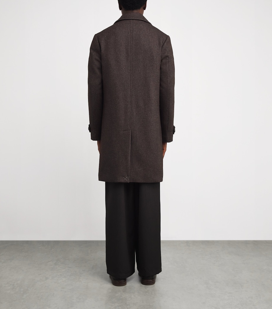 Wool Overcoat 030 DARK BROWN Image 4