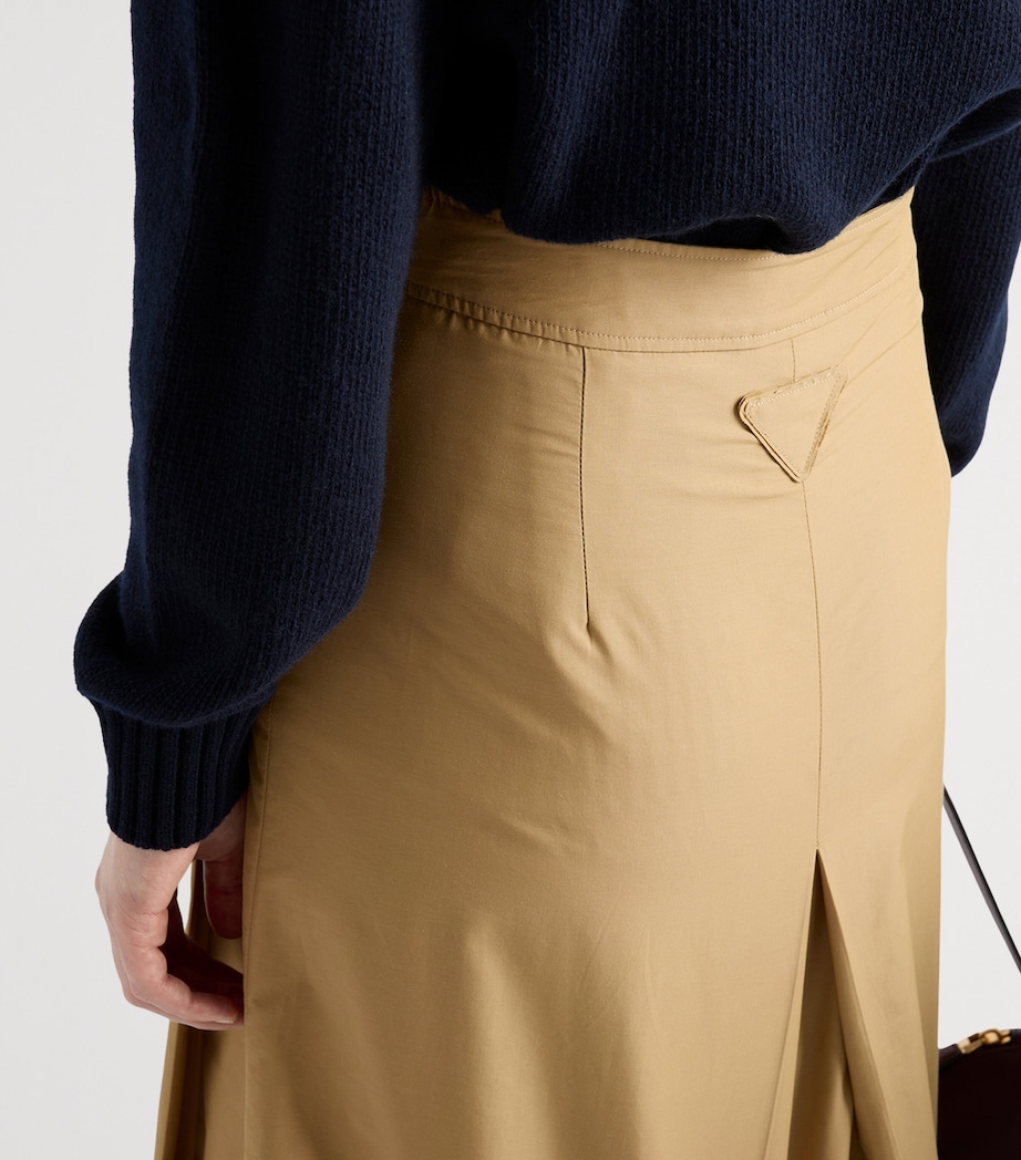 Technical Pleated Midi Skirt F0594 Image 4