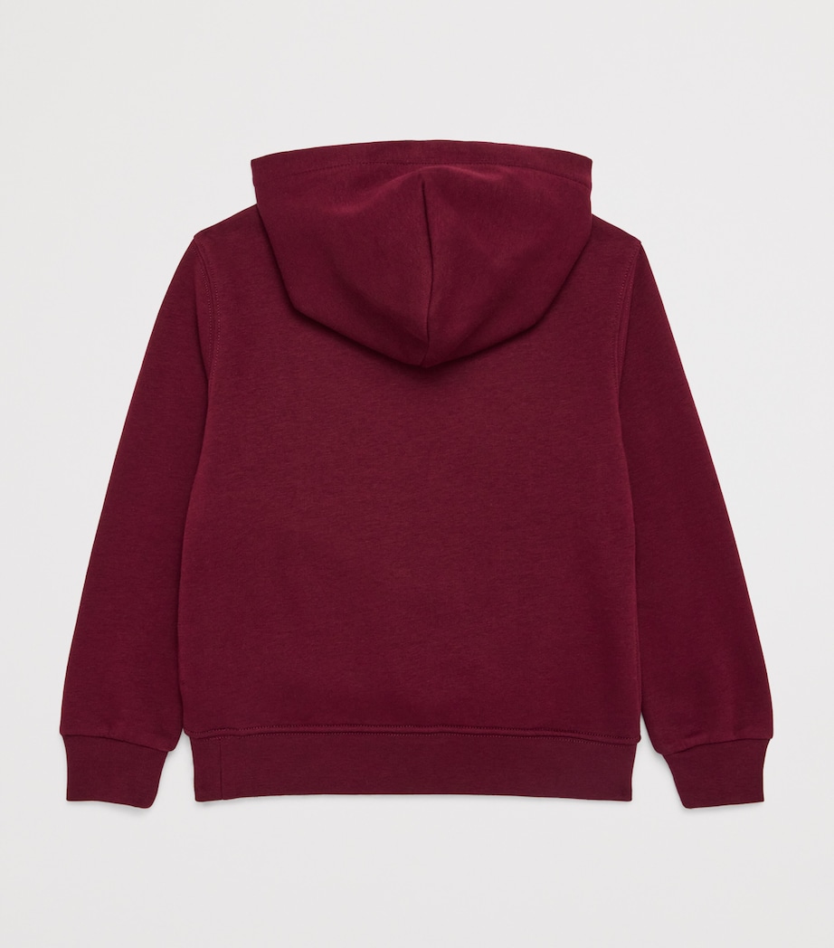 Cotton-Blend Polo Bear Hoodie (2-7 Years) WINE Image 2