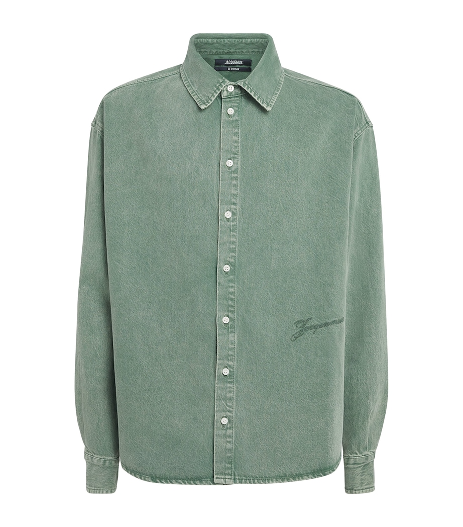 Jacquemus Mens Denim Simon Shirt Green Image 1