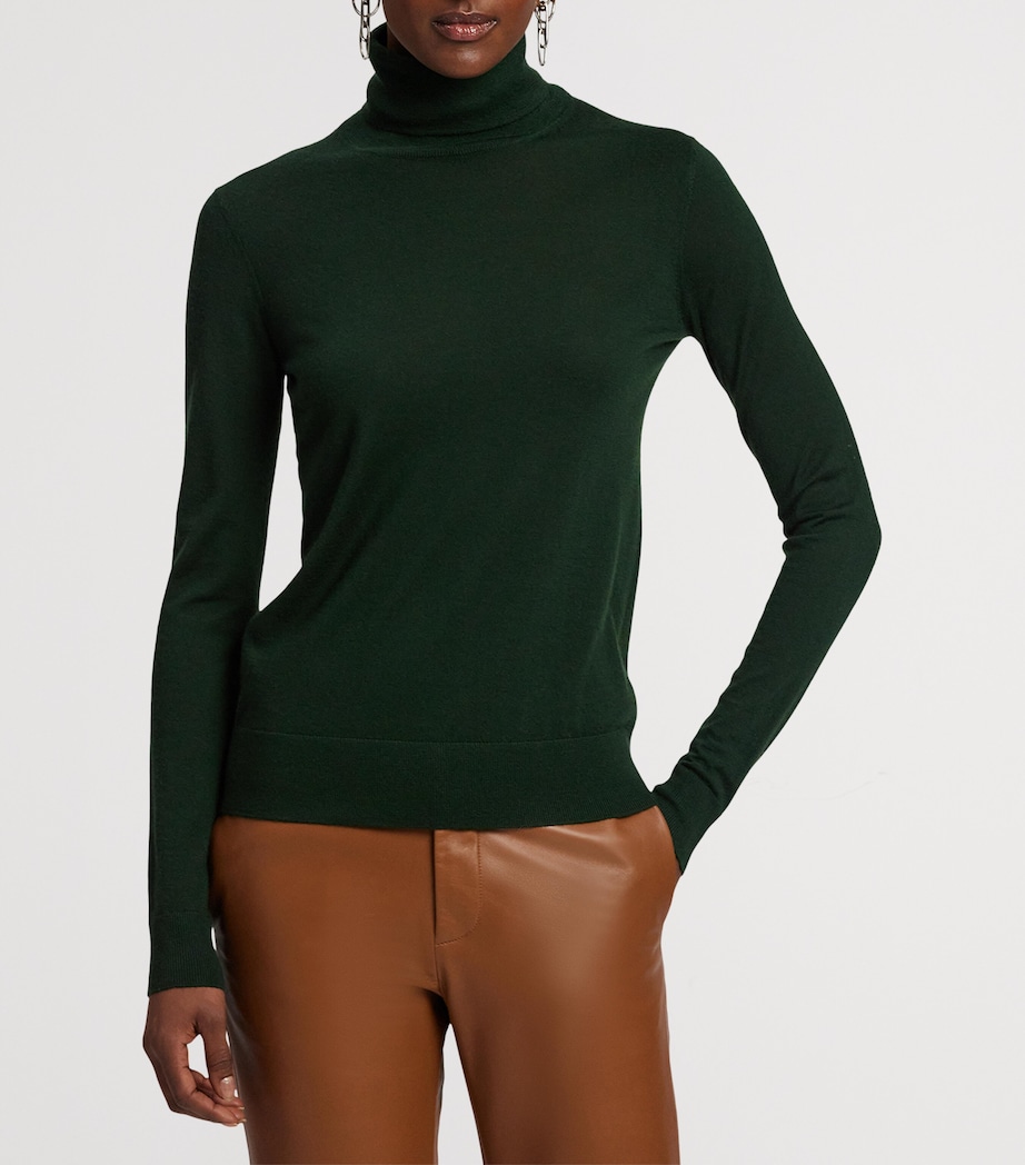Cashmere Rollneck Sweater DARK RACING GREEN Image 9