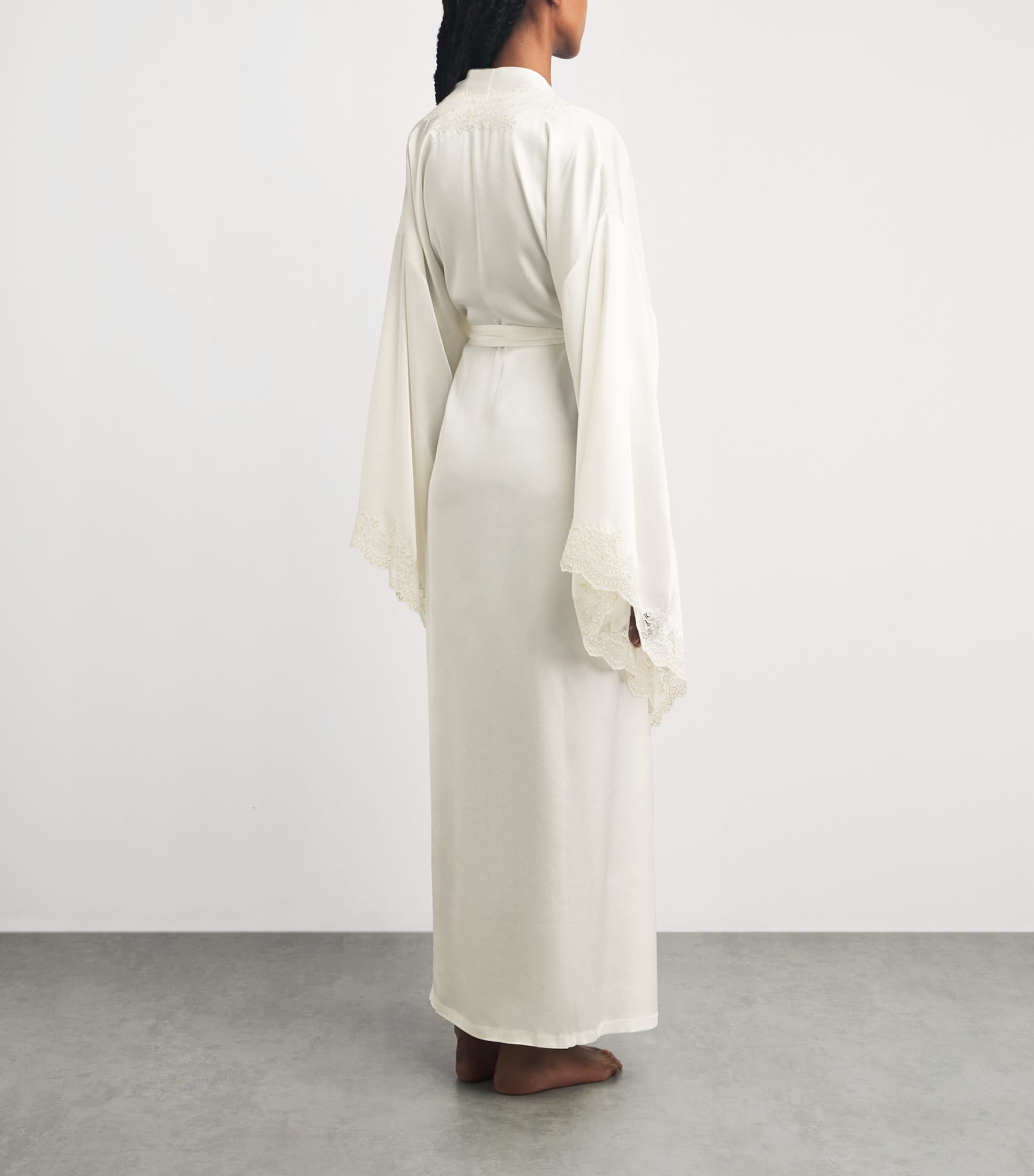 Bocan Womens Lace-Tim Sera Robe Off White Image 4