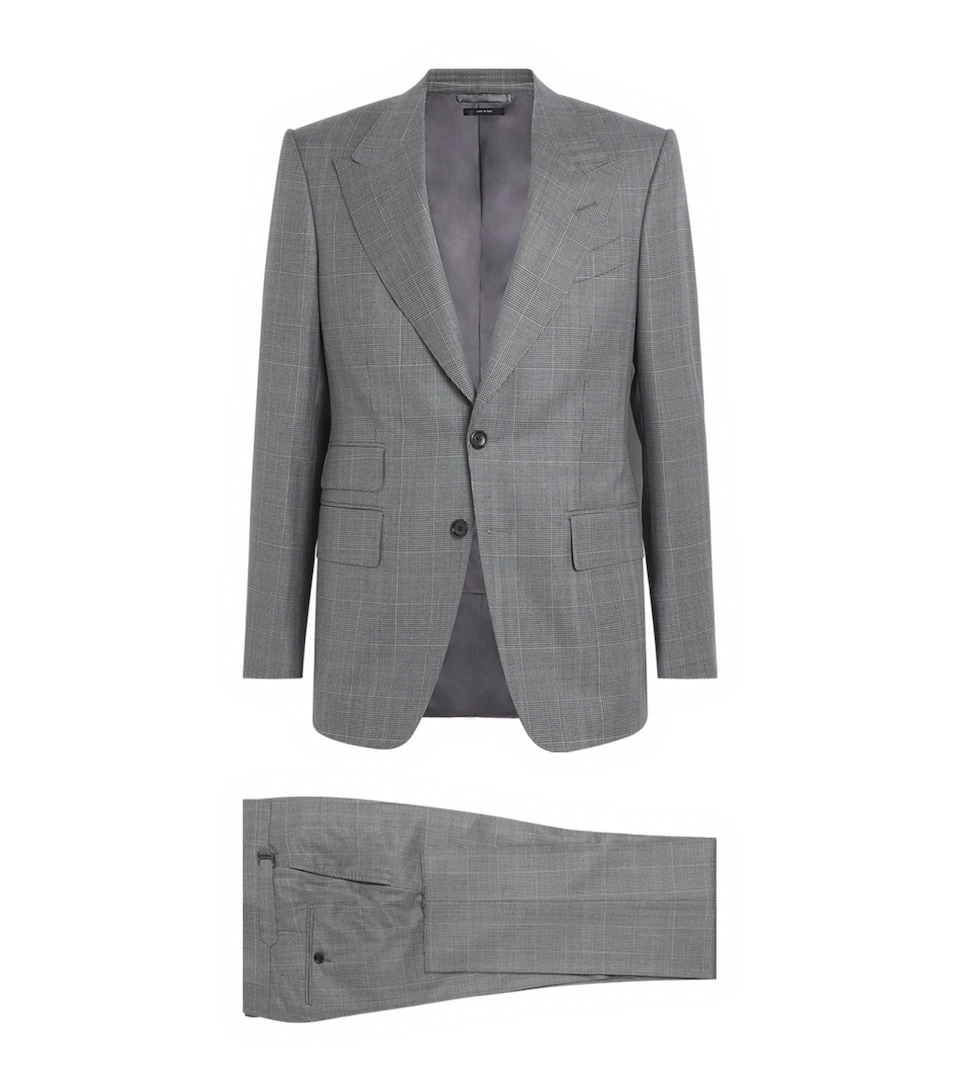 TOM FORD Wool Check Shelton 2-Piece Suit Nwa