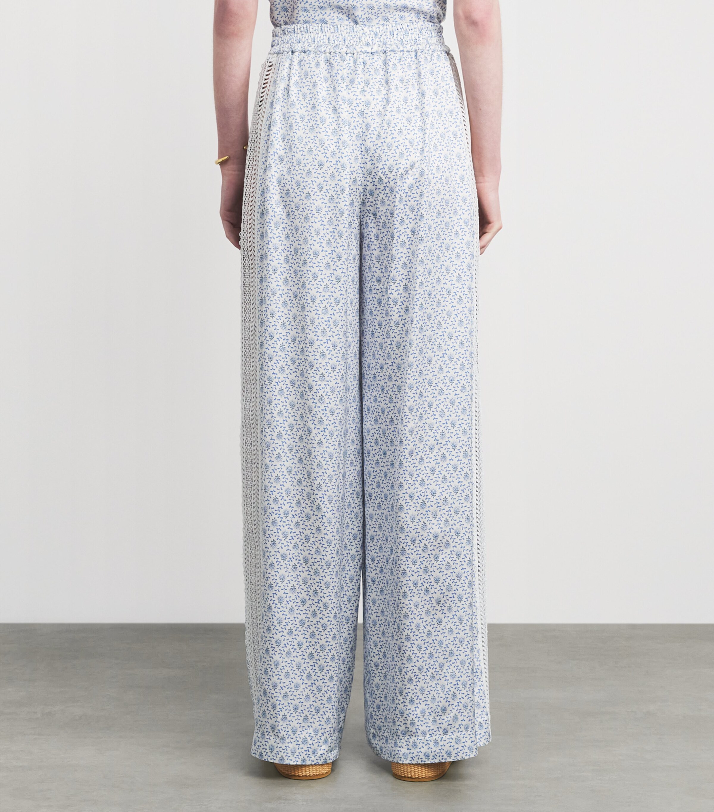 Claudie Pierlot Womens Printed Wide-Leg Trousers Light Print Image 5