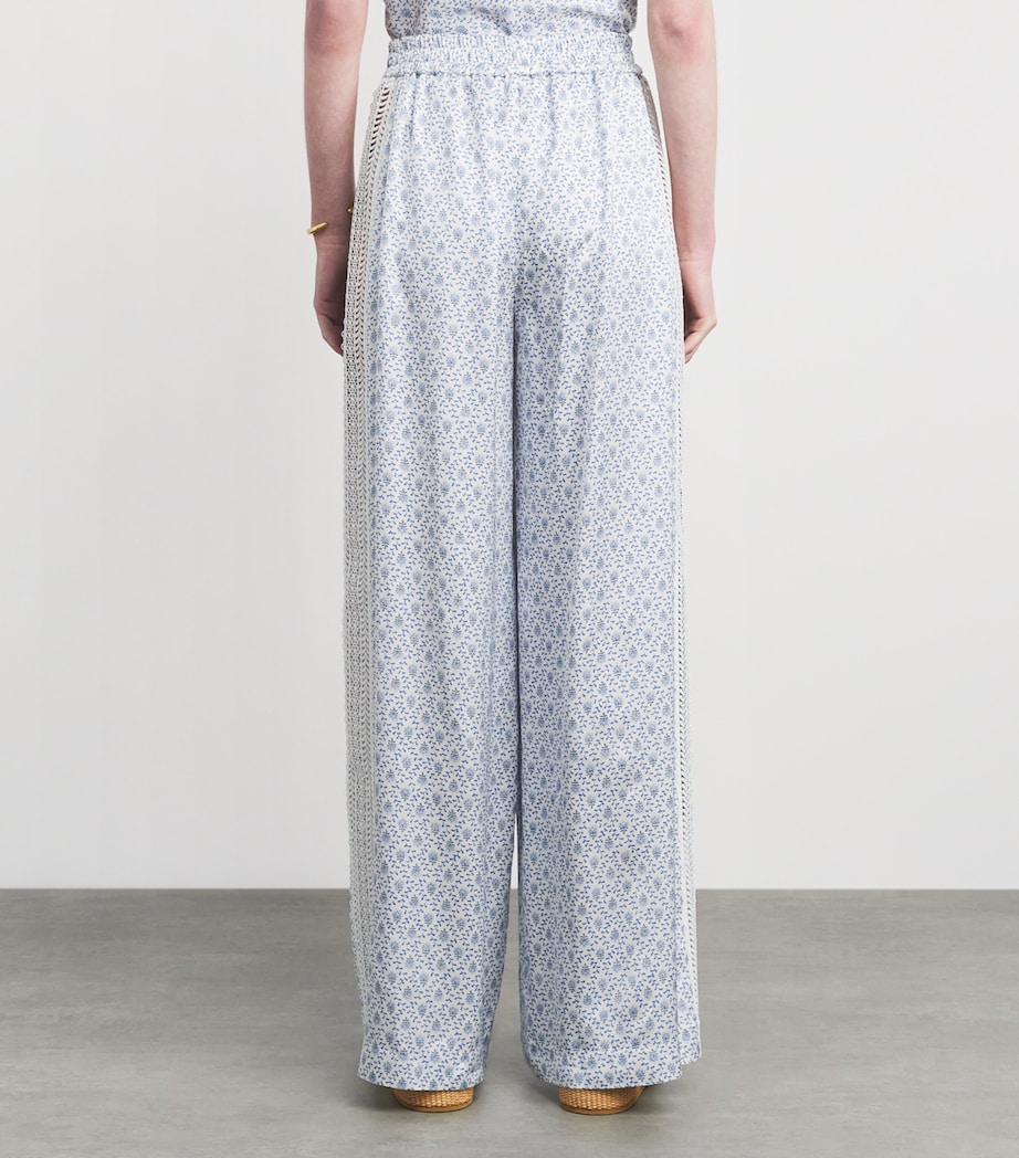 Claudie Pierlot Womens Printed Wide-Leg Trousers Light Print Image 5