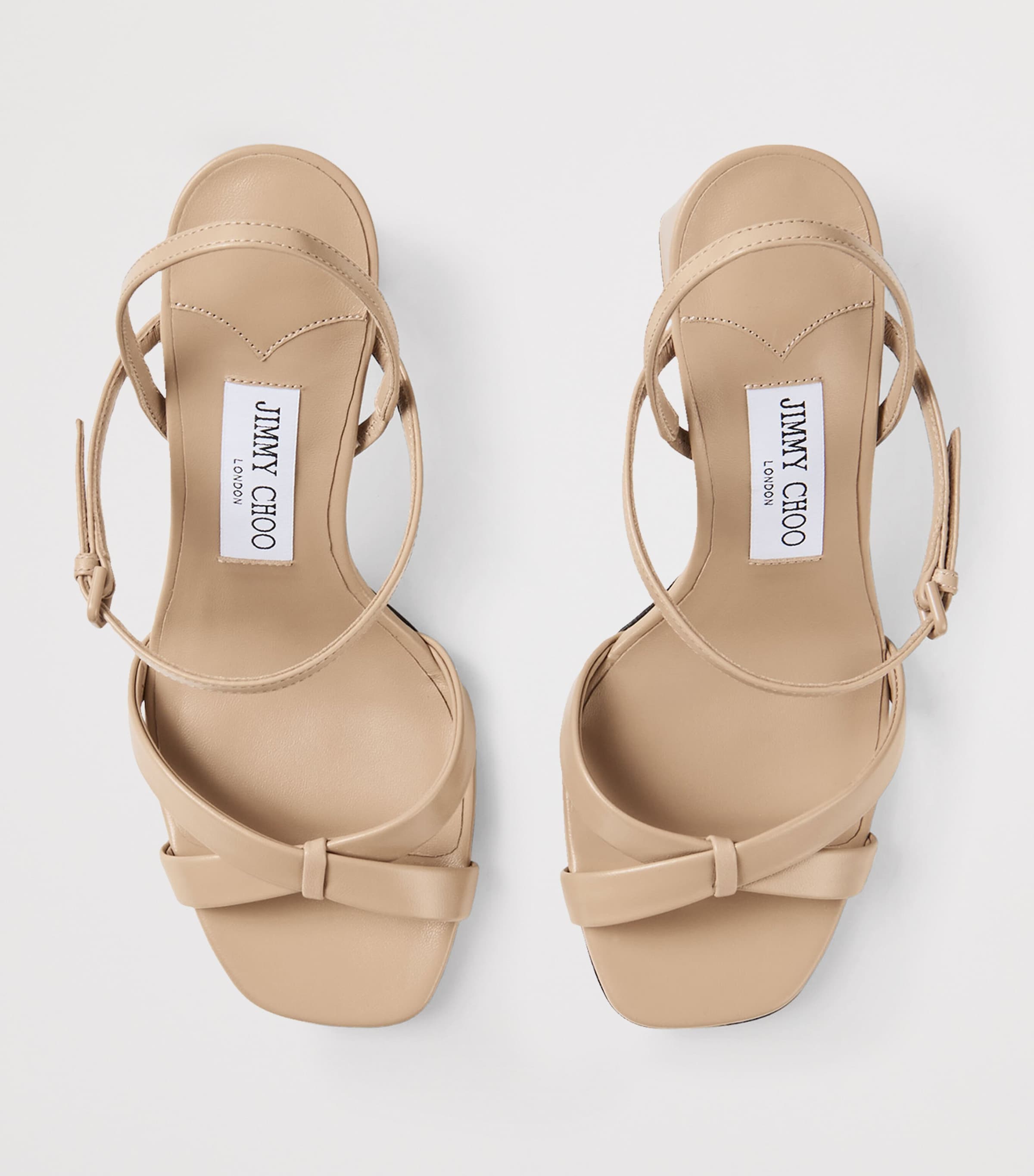Jimmy Choo Elsy 85 Leather Heeled Sandals Chai Image 3