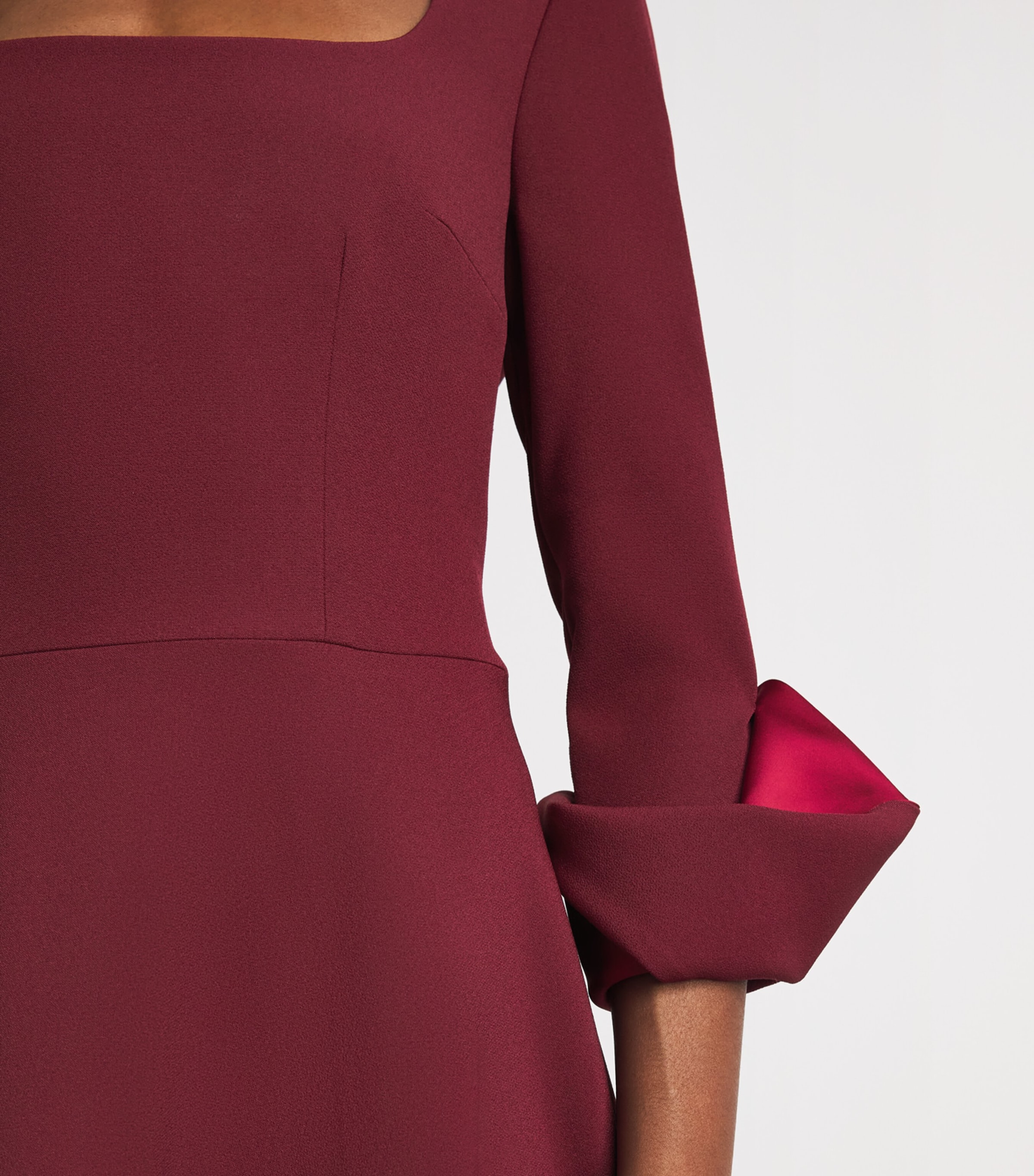 Safiyaa Womens Crepe A-Line Midi Dress Swinton Image 3