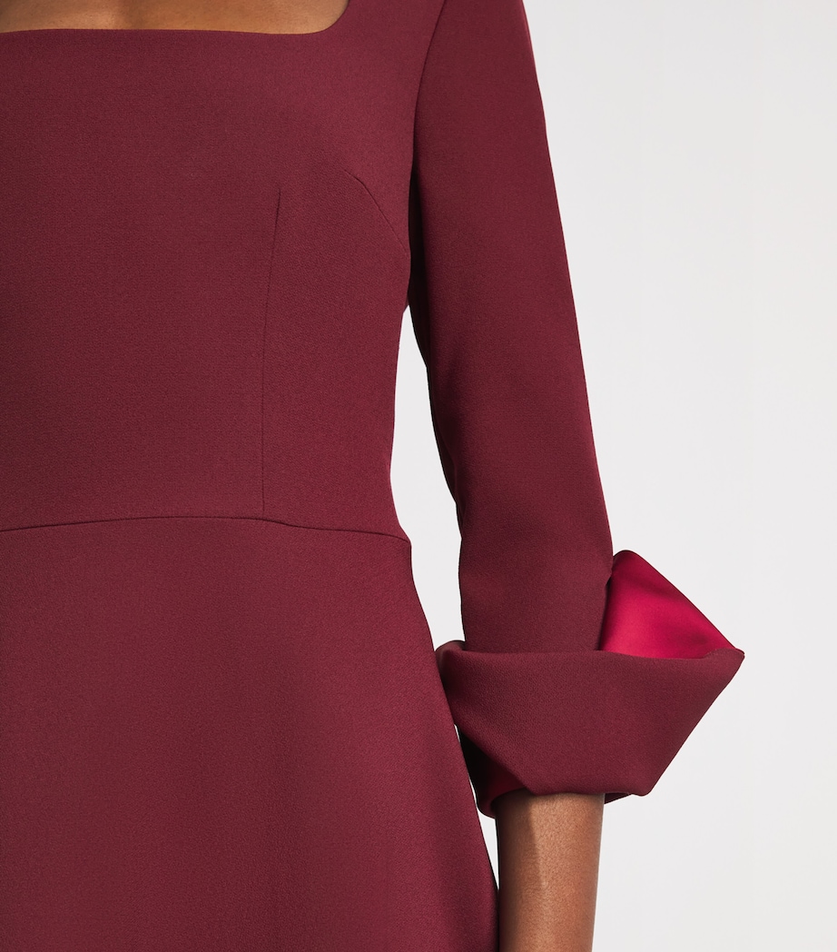 Safiyaa Womens Crepe A-Line Midi Dress Swinton Image 3