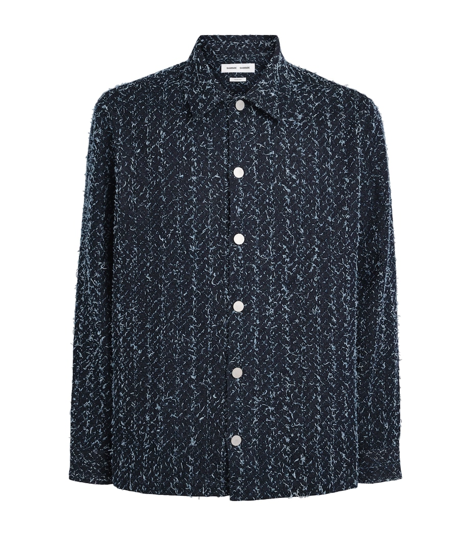 SAMSOE SAMSOE Mens Sacastor X Denim Overshirt Indigo Floss Image 1