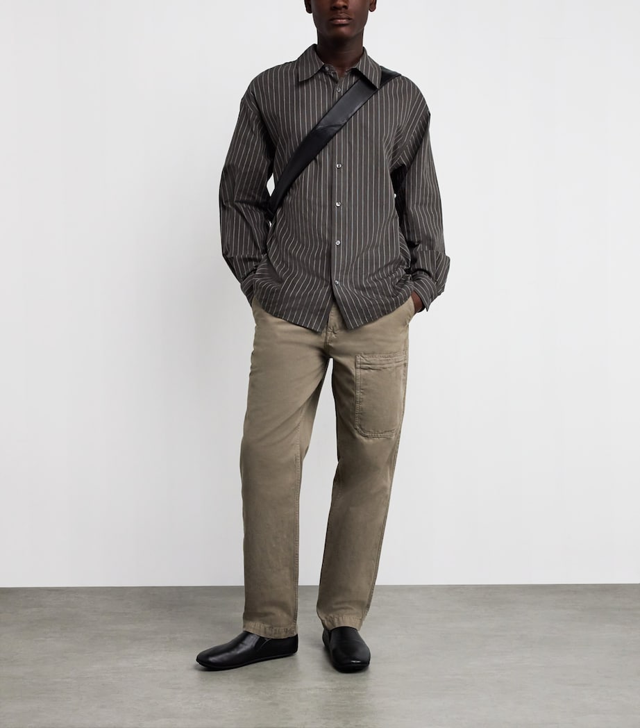 Stripe Oversized Shirt A4039-1850-BKTR Image 2