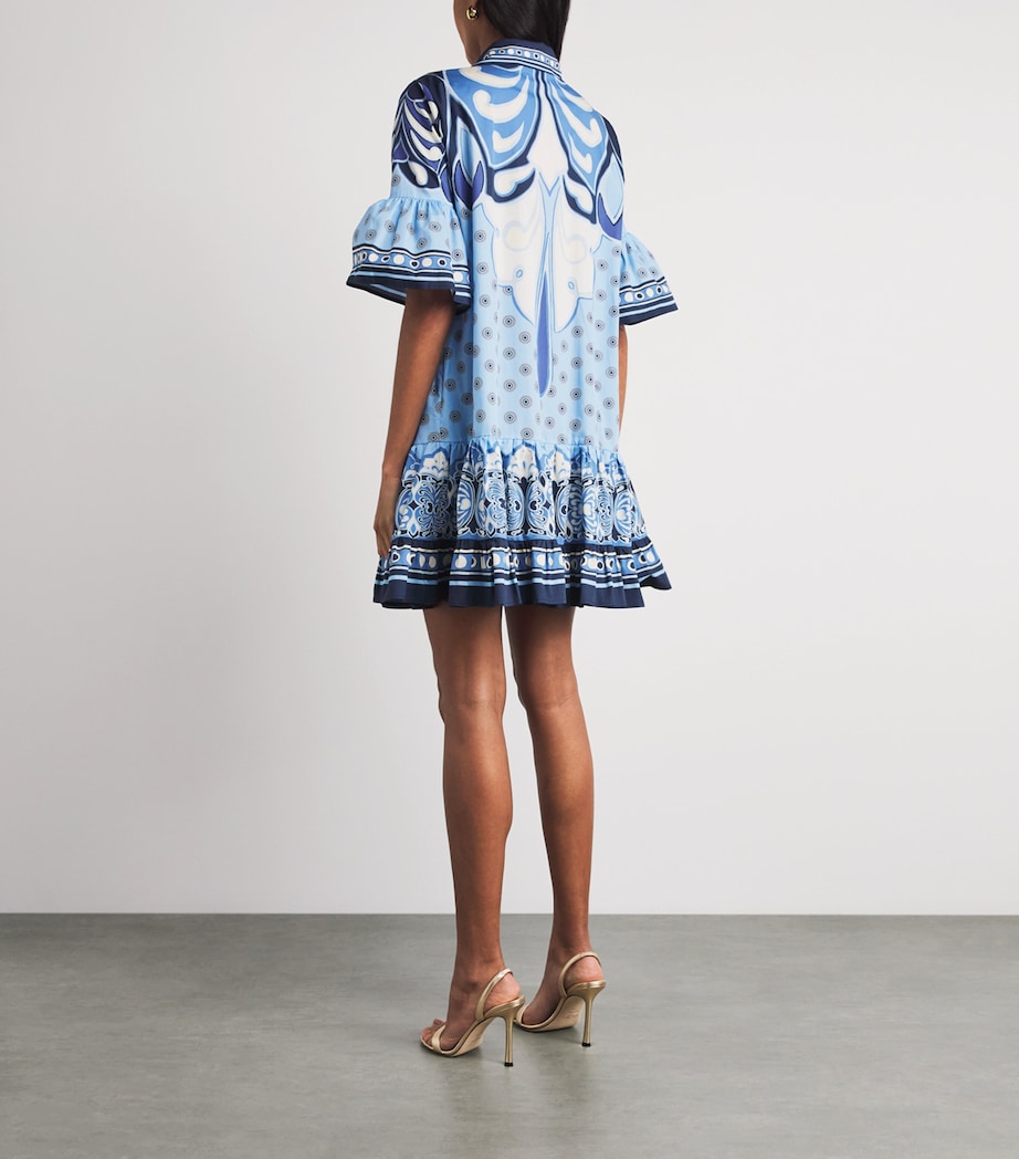 La Doublej Womens Cotton Printed Choux Mini Dress Cocoon Image 4