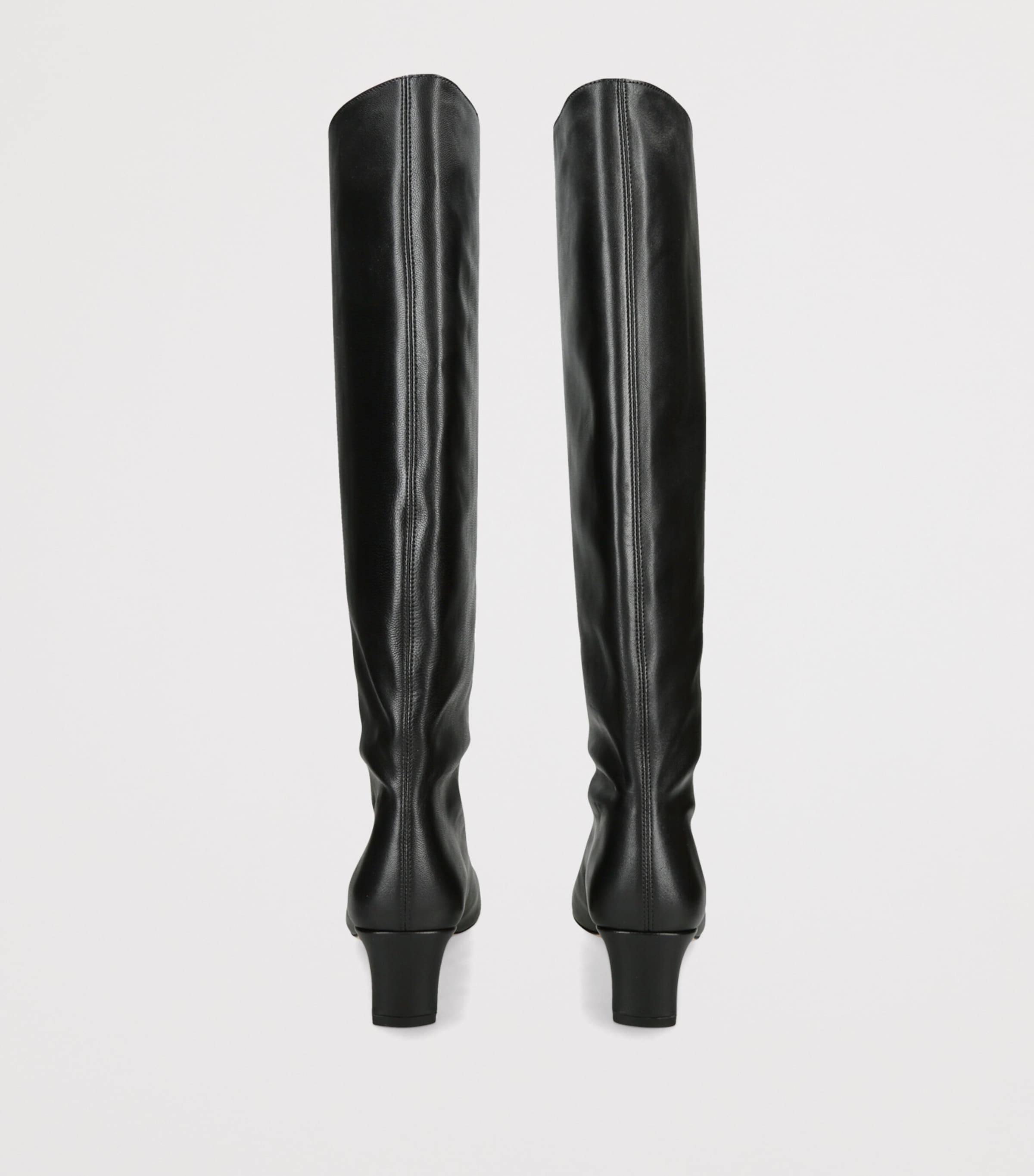 STAUD Leather Wally Knee-High Boots 55 Black Image 2