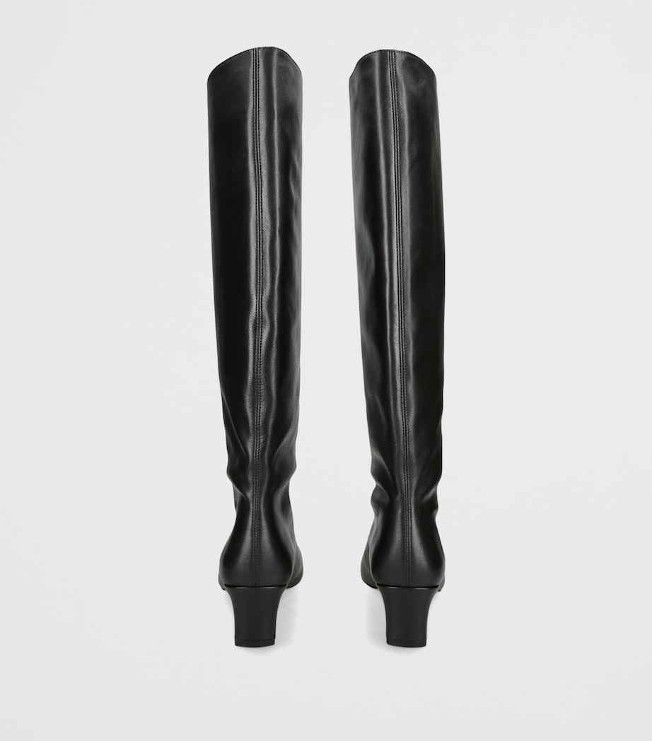 STAUD Leather Wally Knee-High Boots 55 Black Image 2