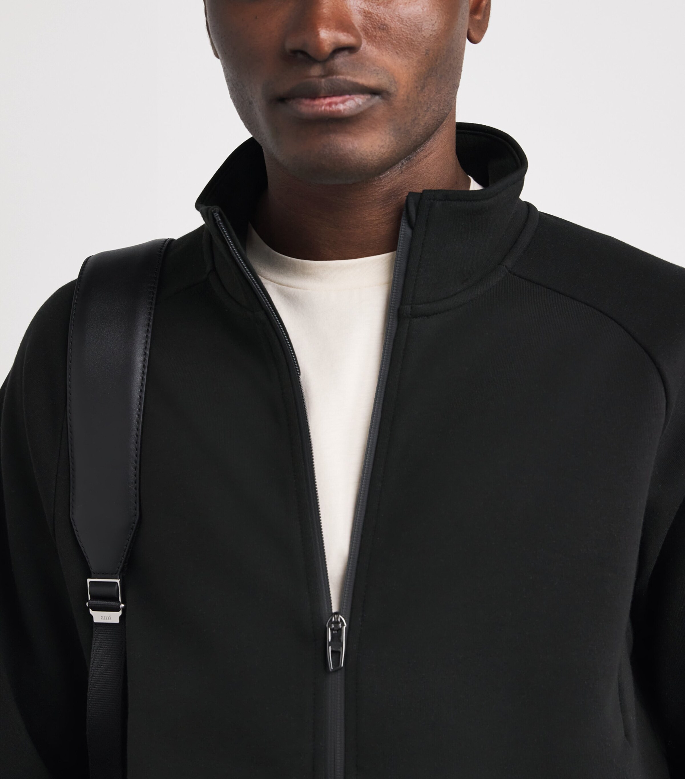 RLX Ralph Lauren Black Double Knit Zip-Up Jacket | Harrods US