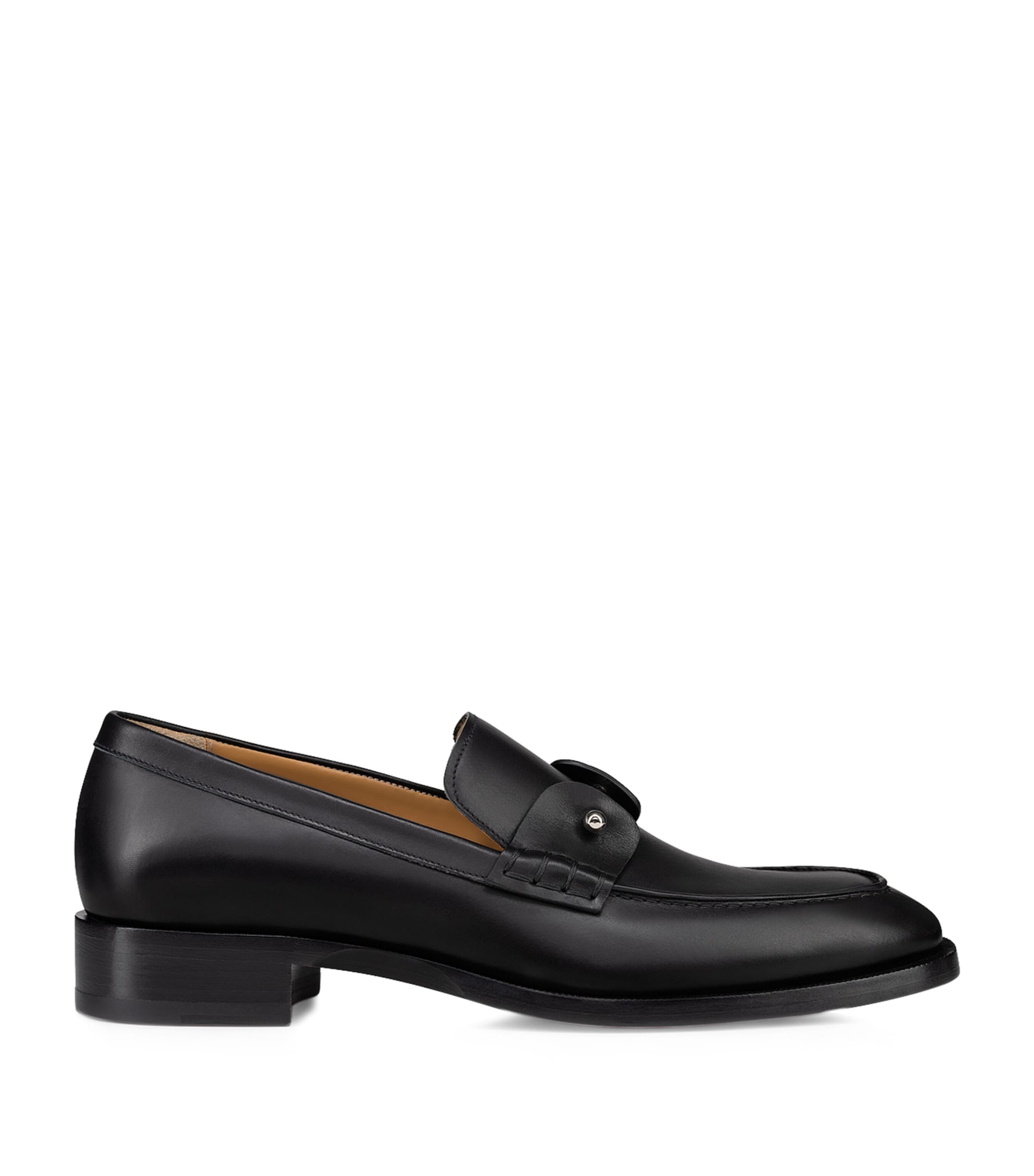 Christian Louboutin Chambelimoc Leather Loafers In Black