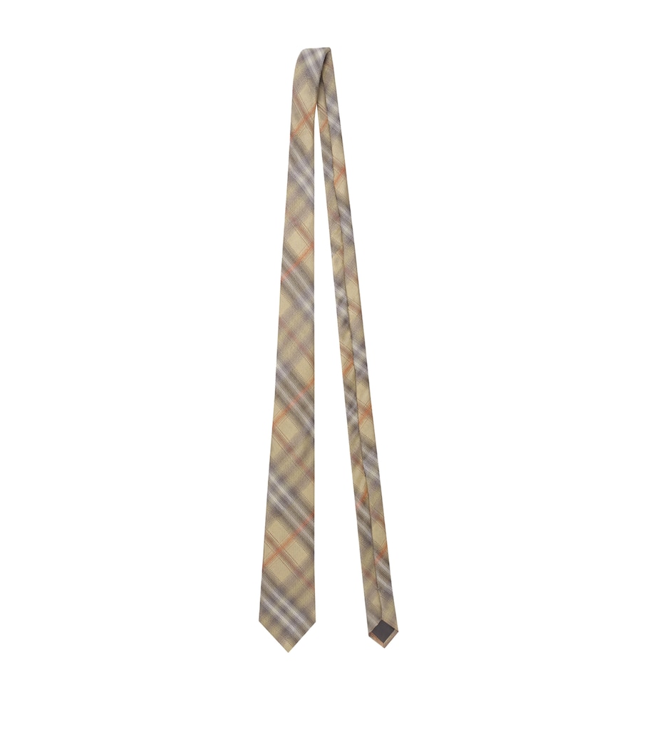 Check Silk Tie GLADE GREEN IP CHECK Image 1