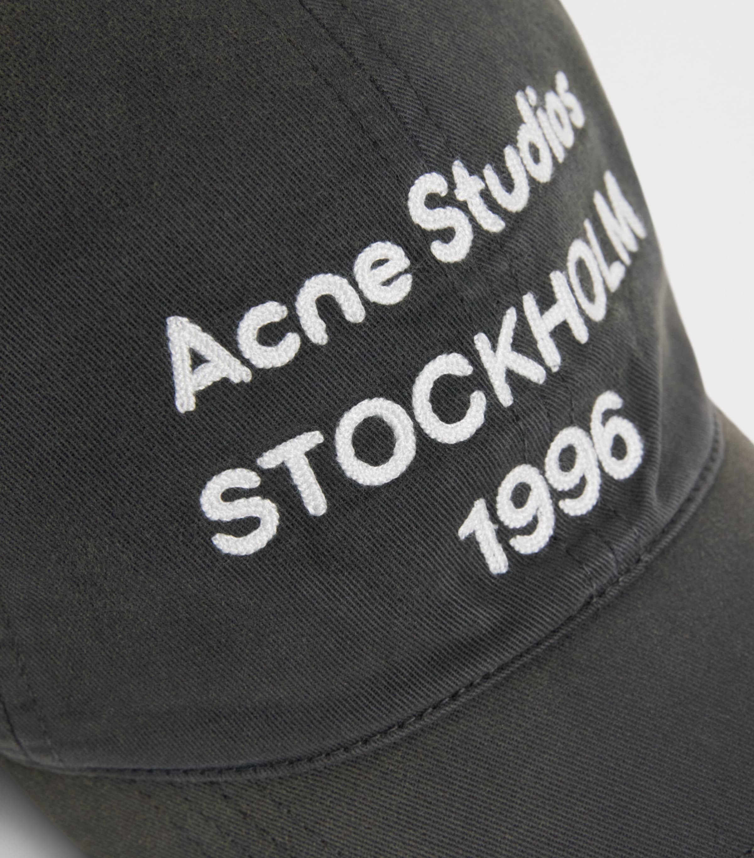 Acne Studios Cotton Logo Cap Faded Black Image 4