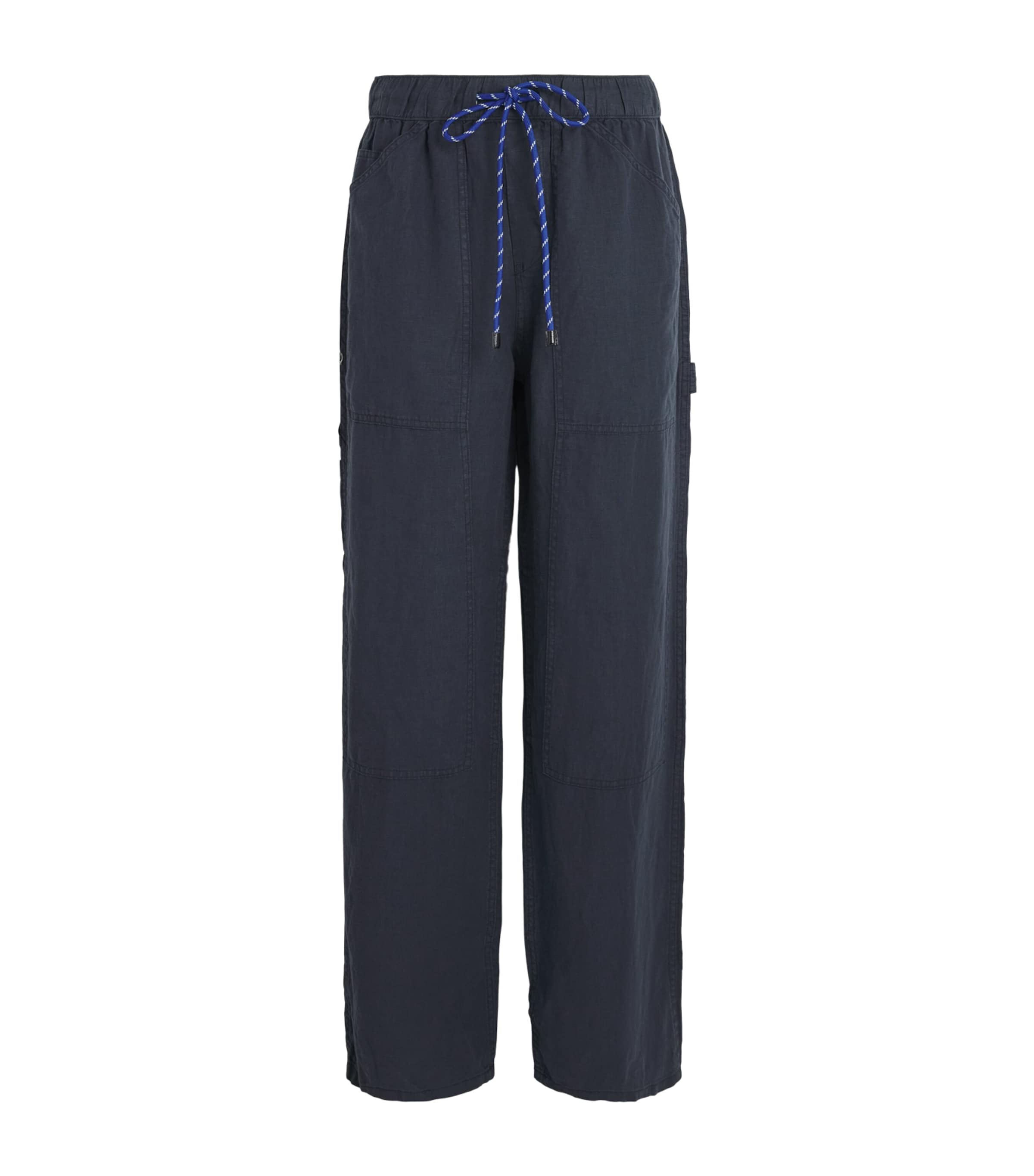 Rag & Bone Womens Linen Atlas Wide-Leg Trousers Sal Image 1