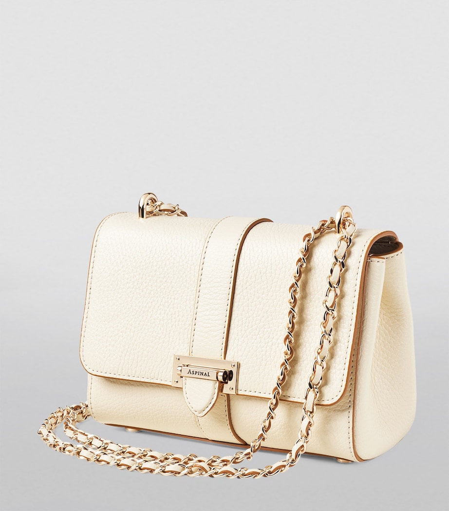 Small Leather Lottie Cross-Body Bag IVORY Image 2