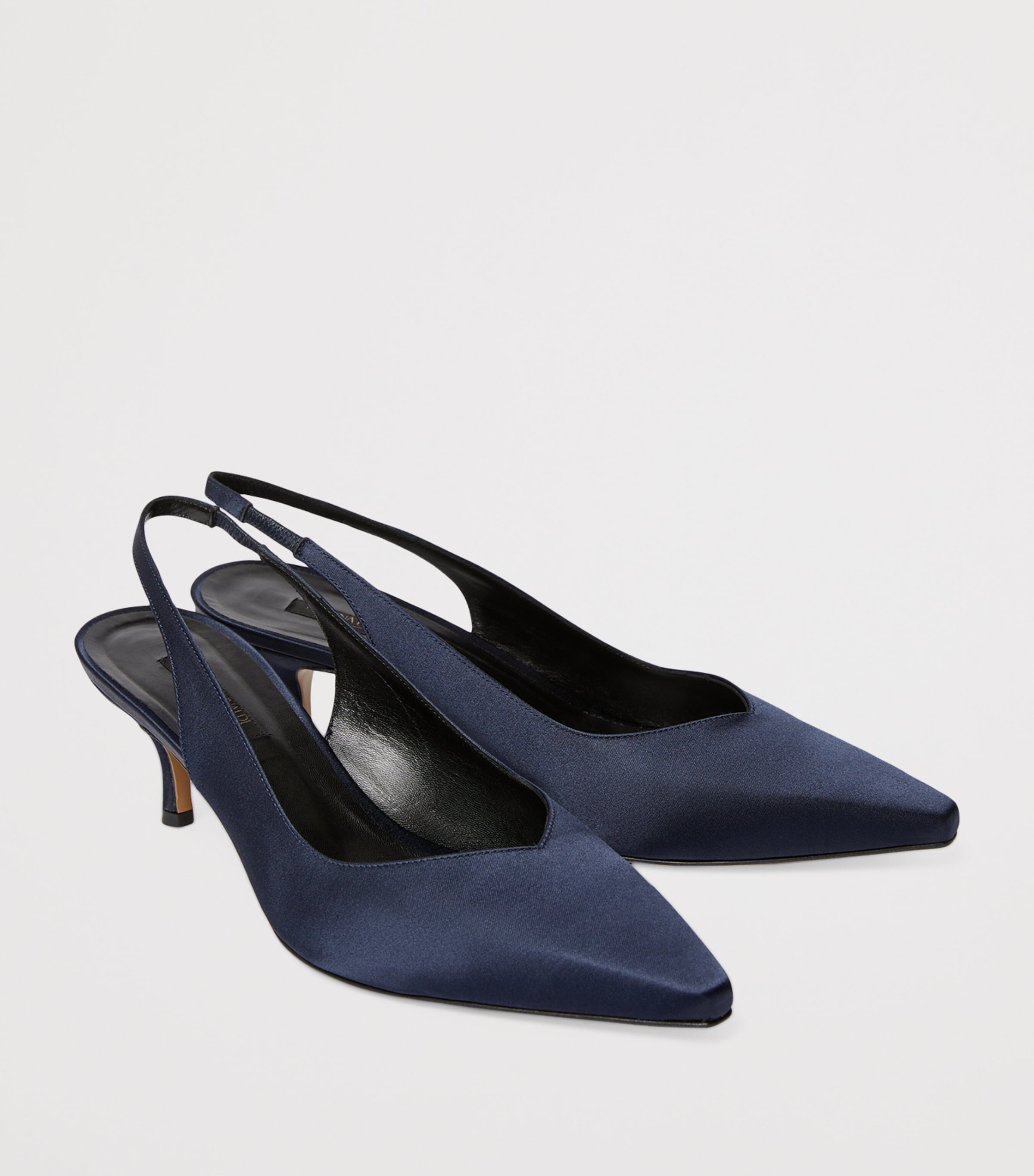 Satin Leningrado Slingback Heels 50 ULTRAMARINE Image 5