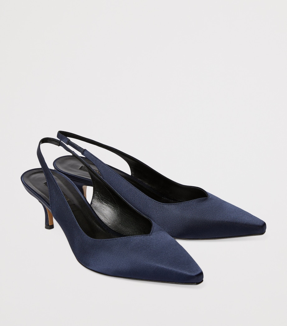 Satin Leningrado Slingback Heels 50 ULTRAMARINE Image 5