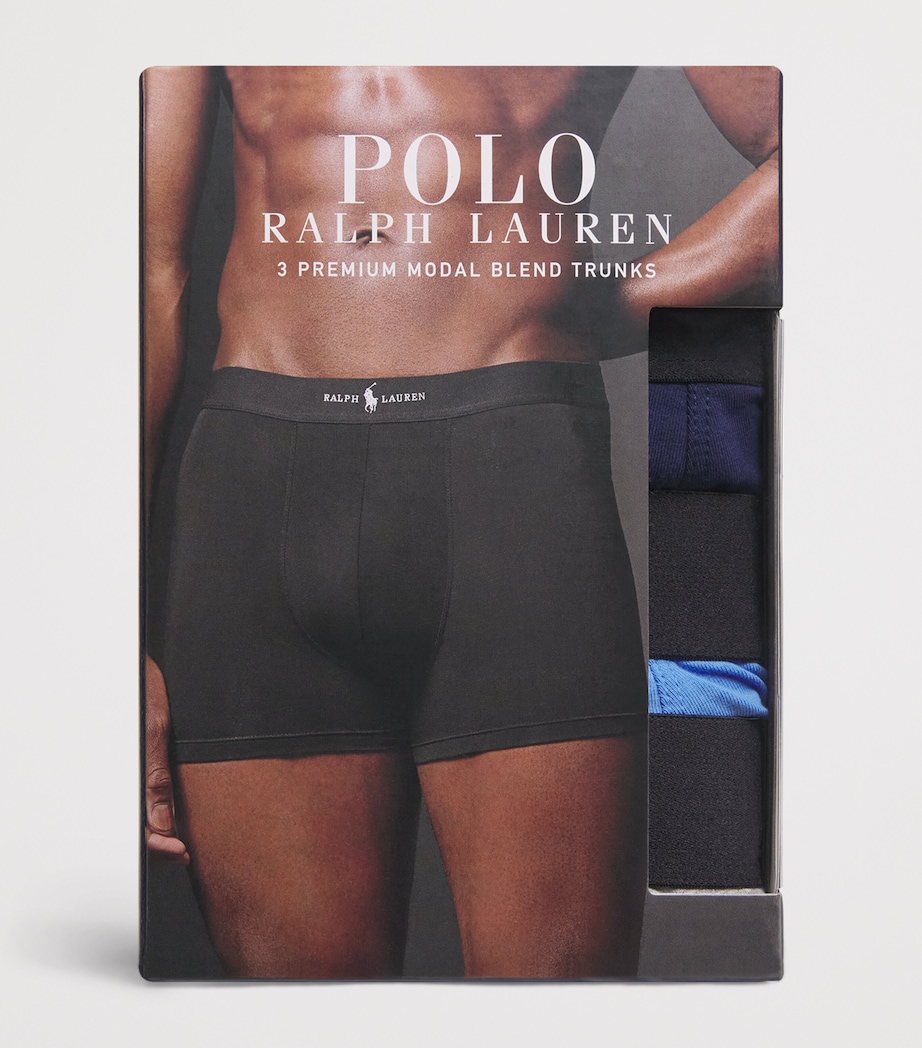 Cotton-Blend Premium Trunks (Pack of 3) NVY/ISL BLU/AND HTR Image 4