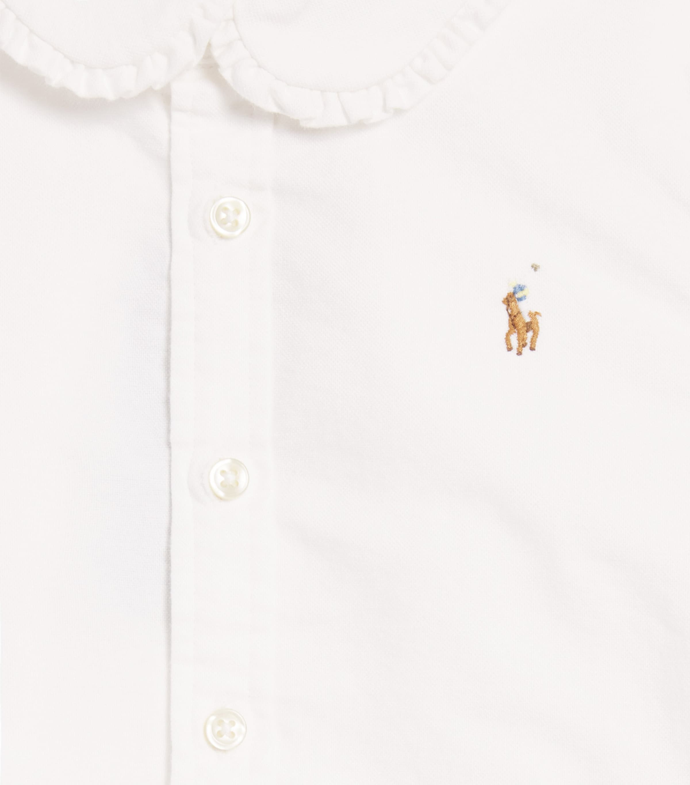 Cotton Ruffled Shirt (2-6 Years) WHITE Image 3