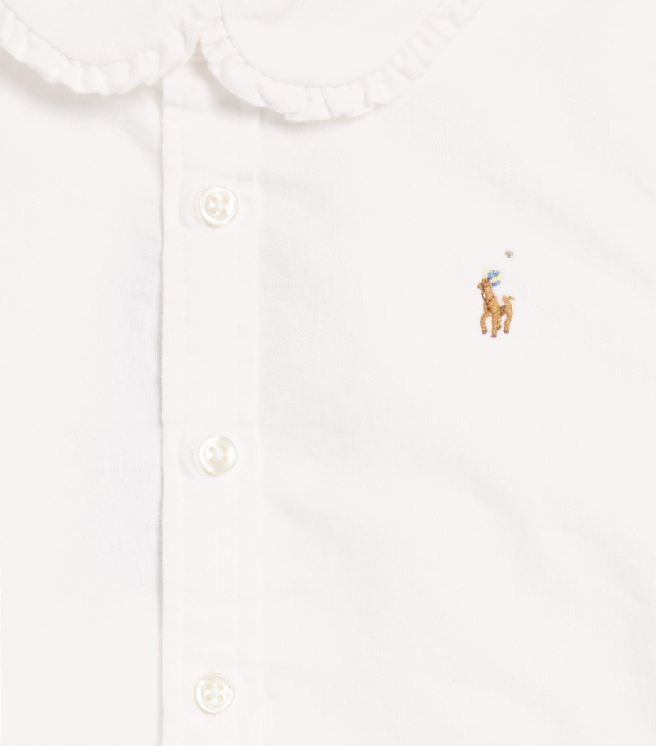 Cotton Ruffled Shirt (2-6 Years) WHITE Image 3