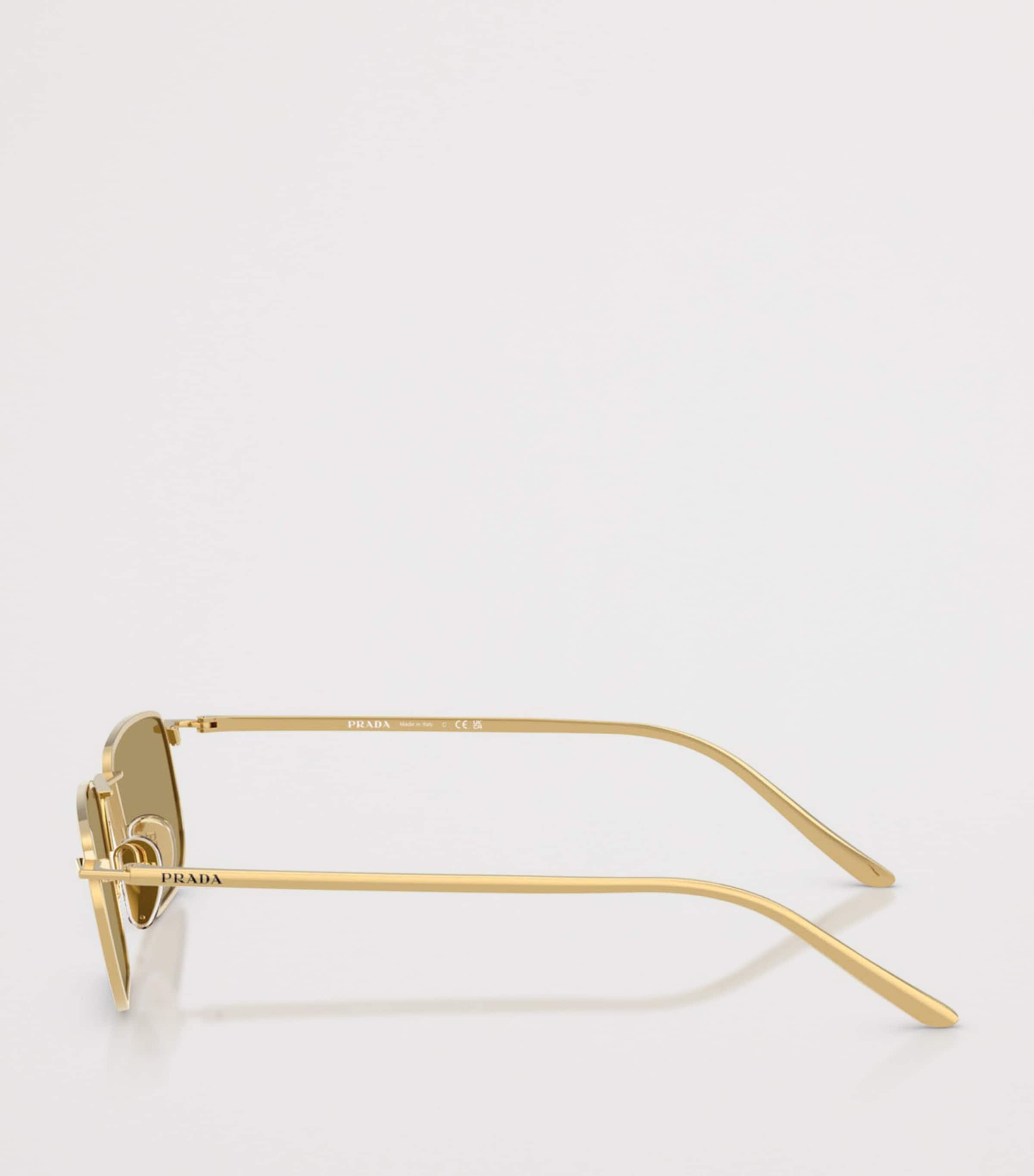 Prada Metal Pillow Sunglasses Gold Image 3