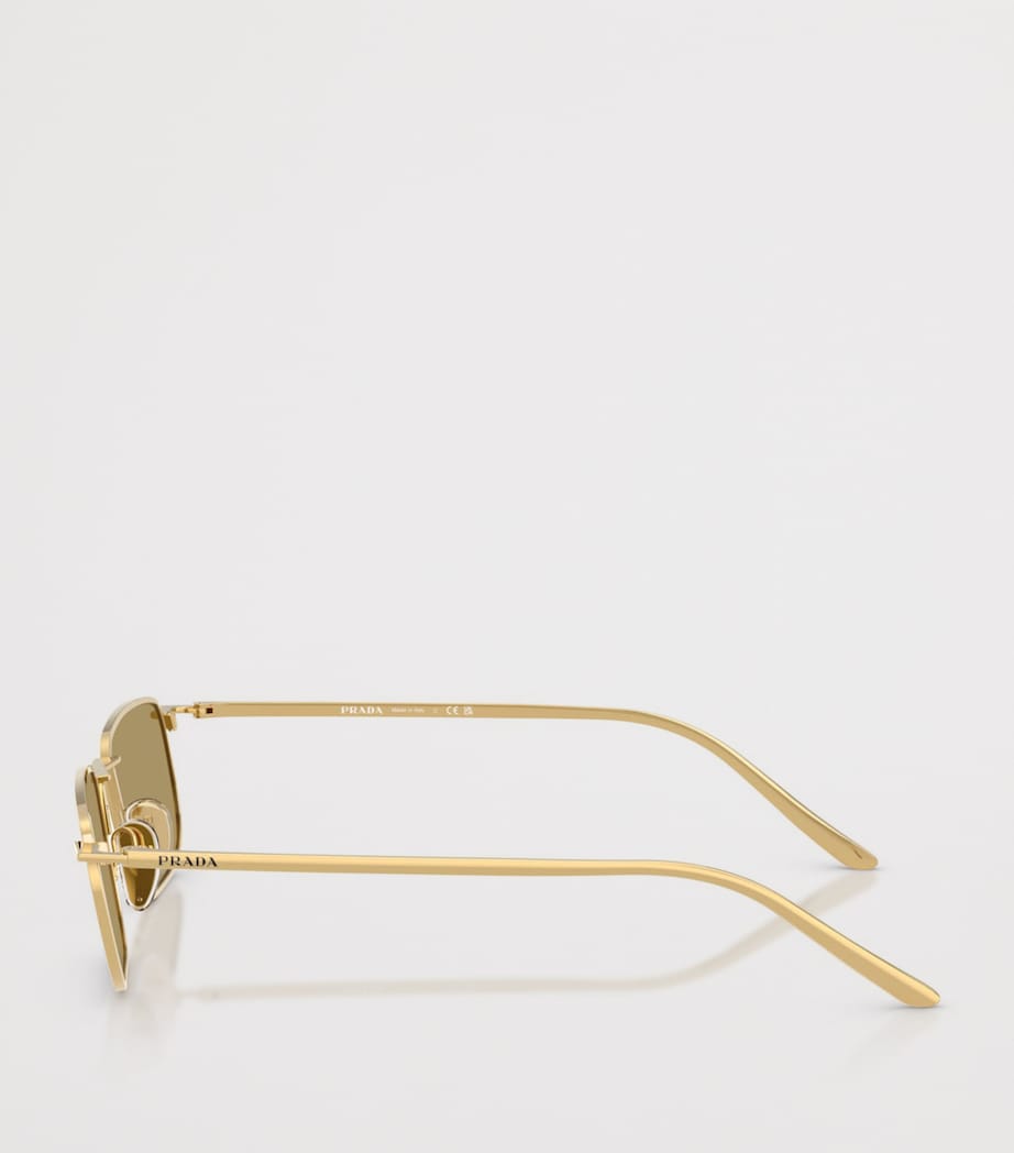 Prada Metal Pillow Sunglasses Gold Image 3