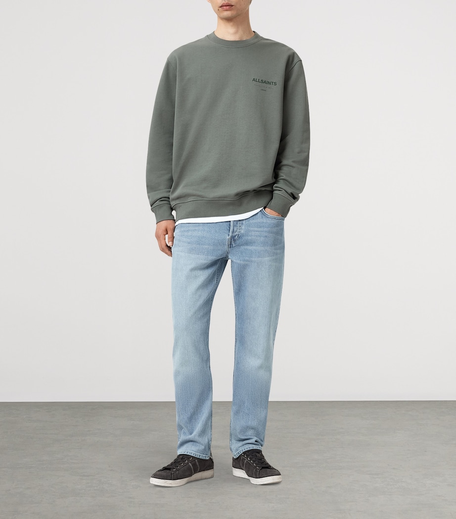 AllSaints Mens Organic Cotton Future Sweatshirt Gastor Green Image 3