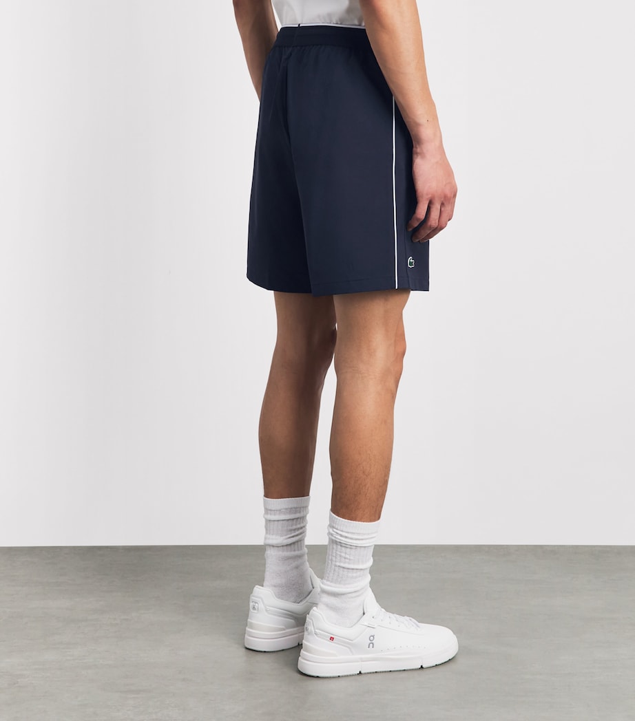 Lacoste Mens Stretch Taffeta Ultra Dry Tennis Shorts Navy Blue Image 5