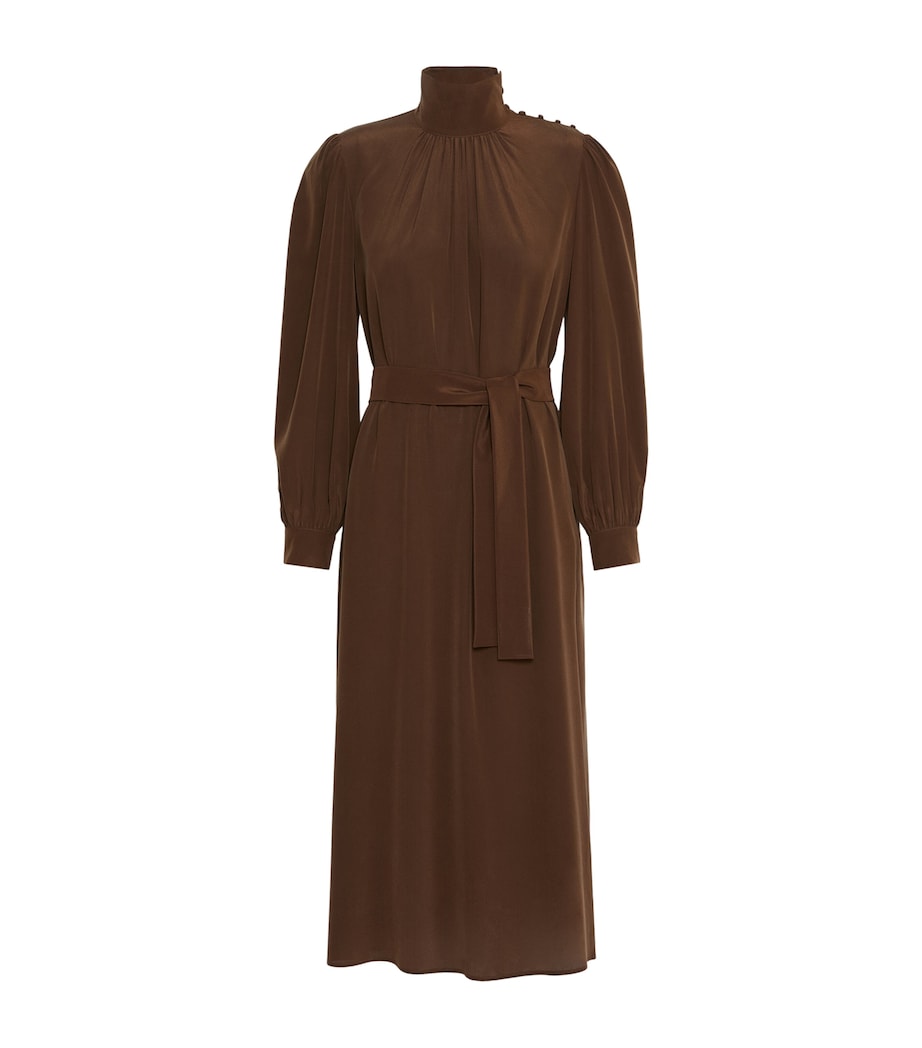 Weekend Max Mara Womens Silk Maxi Dress Brown Image 1