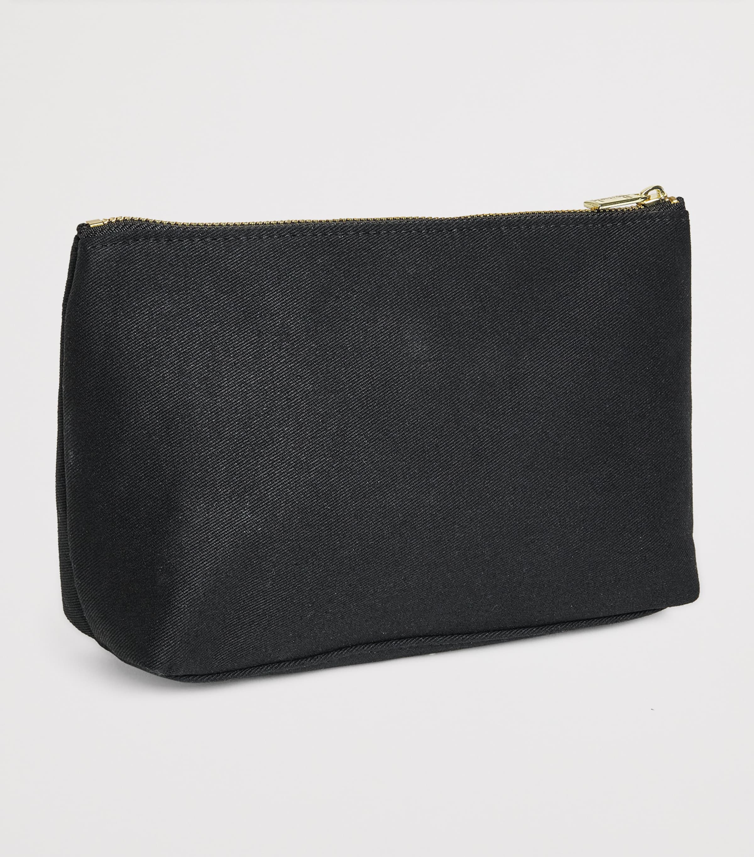 Harrods Medium Zipped Logo Cosmetic Bag Black Image 2