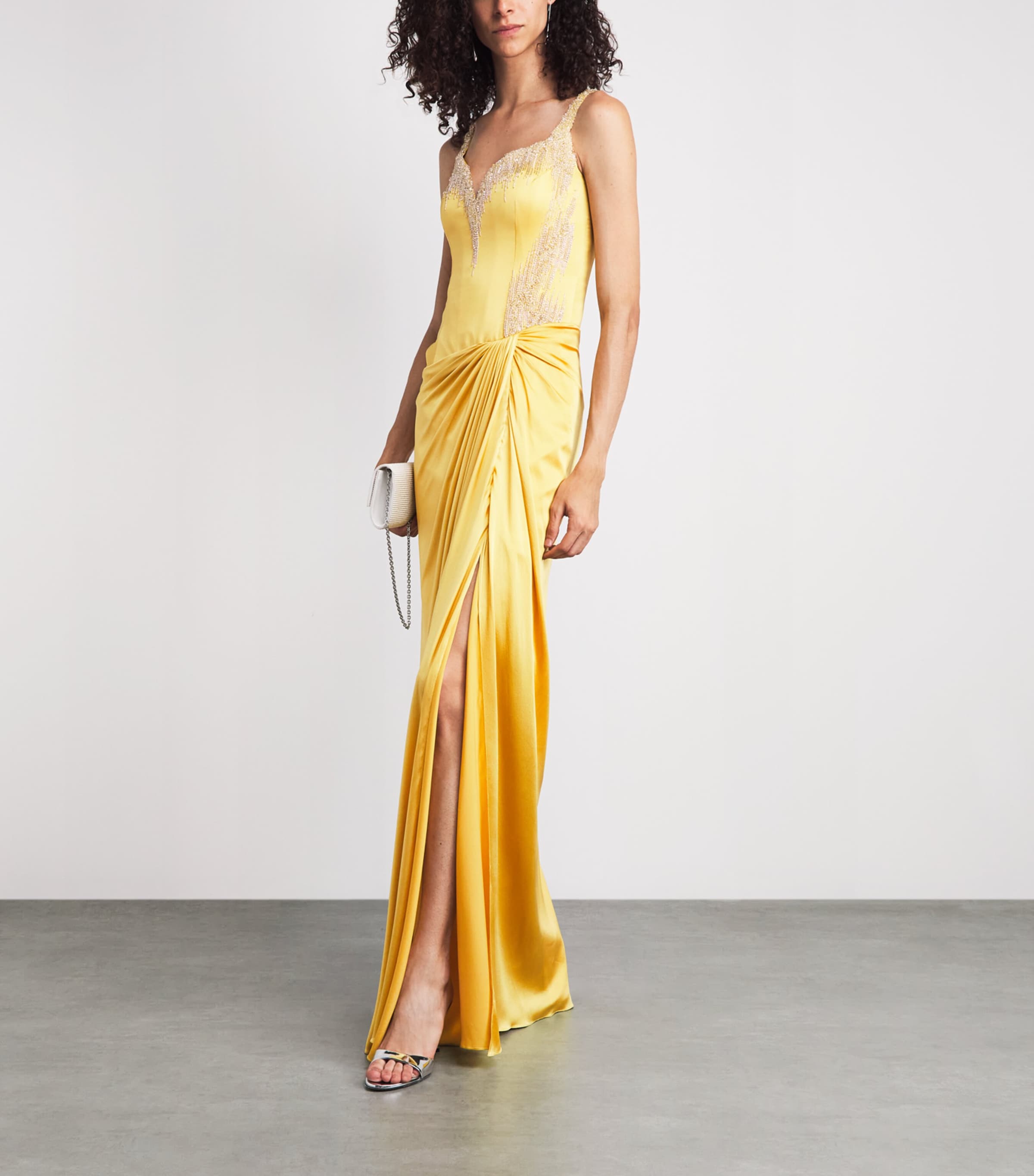 Gaurav Gupta Womens Silk Solar Radiance Gown Canary Yellow Image 2