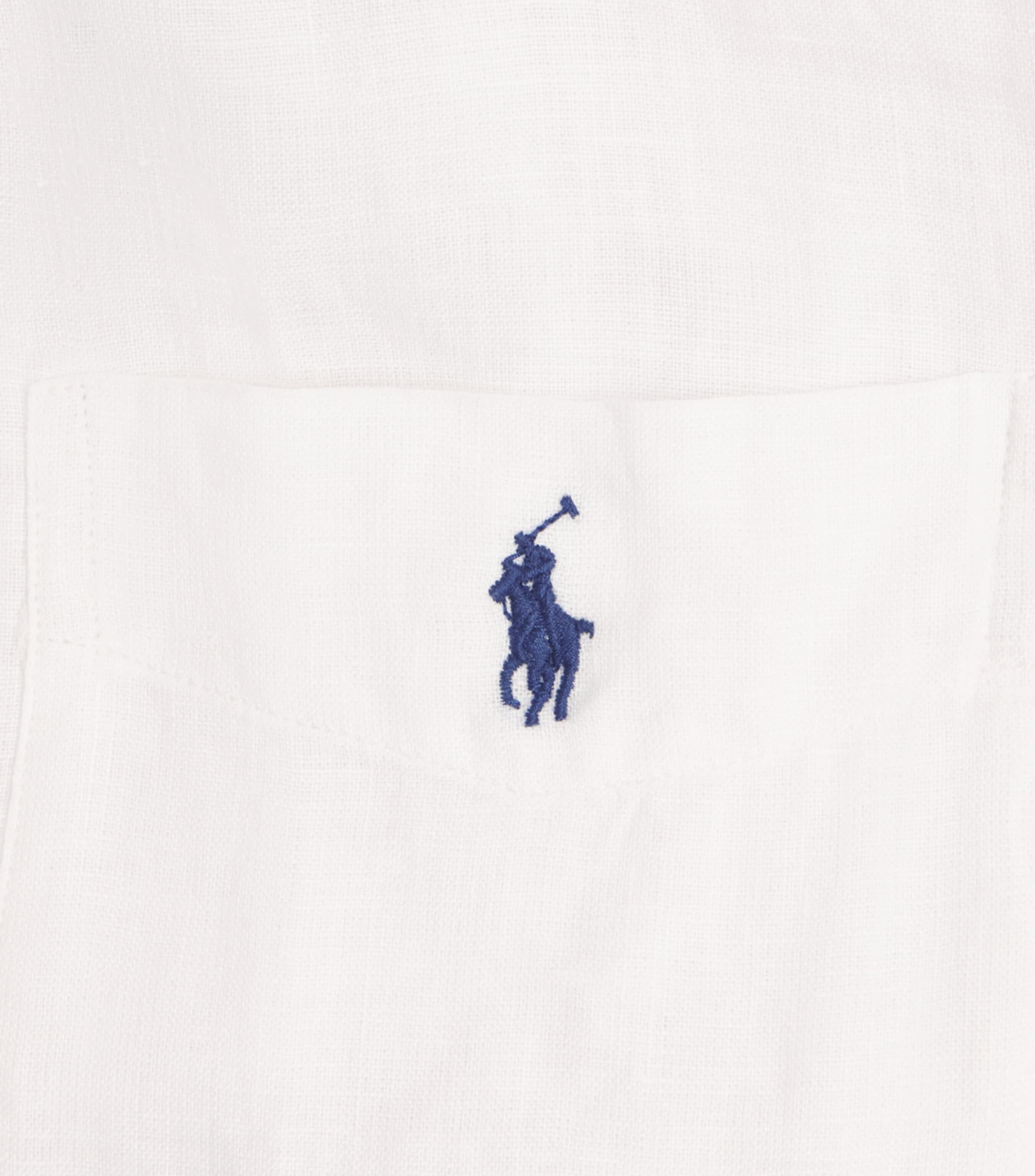 Polo Ralph Lauren Mens Linen Short-Sleeve Classic-Fit Shirt White Image 6